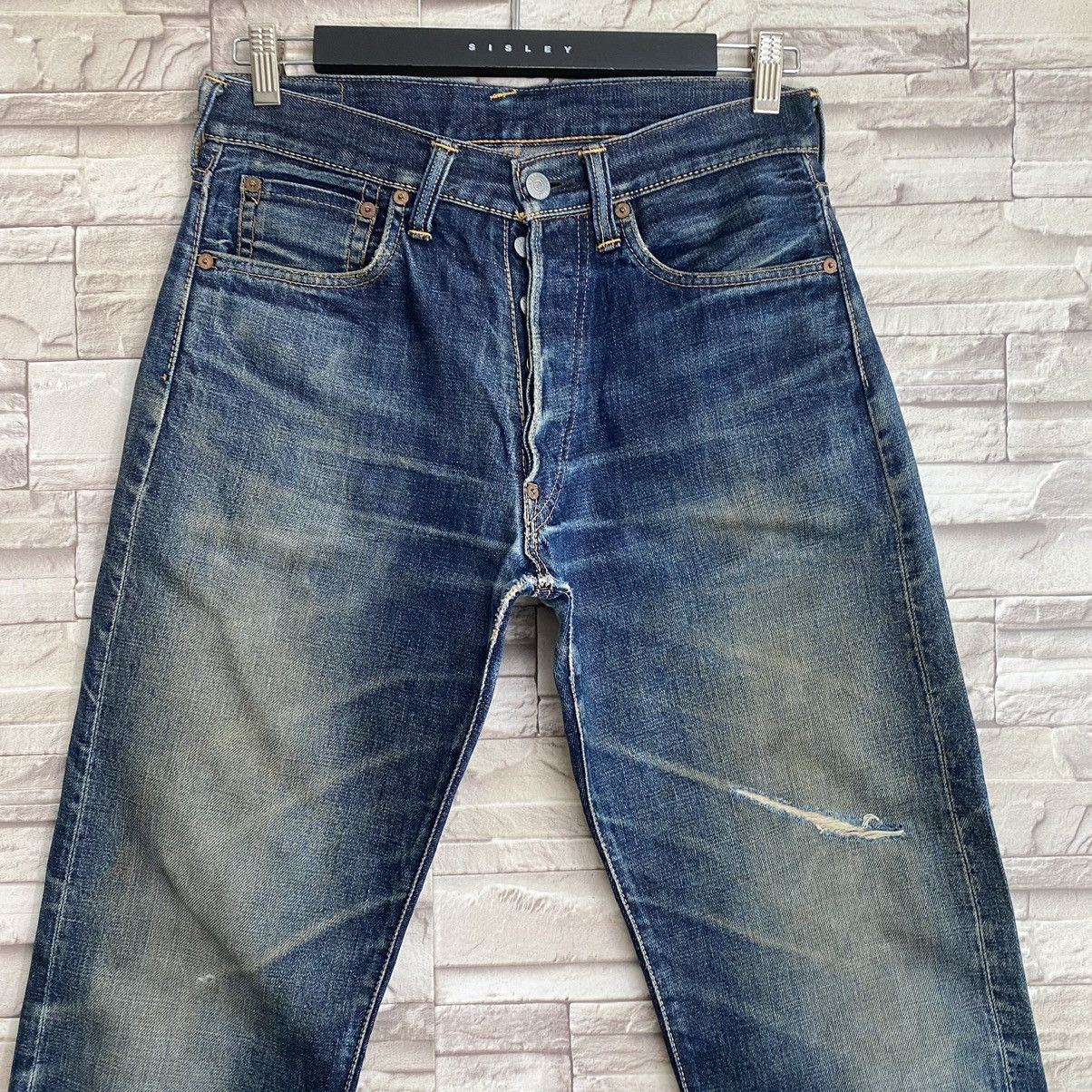 Evisu Vintage Evisu Distressed Denim Selvedge Jeans 30x30 Size US 30 / EU 46 - 4 Thumbnail