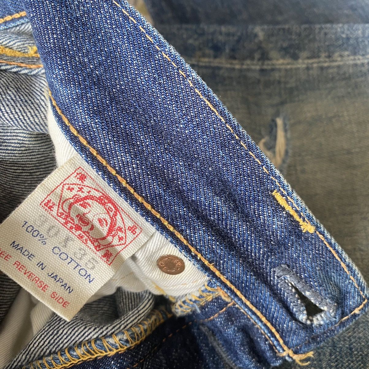 Evisu Vintage Evisu Distressed Denim Selvedge Jeans 30x30 Size US 30 / EU 46 - 20 Thumbnail