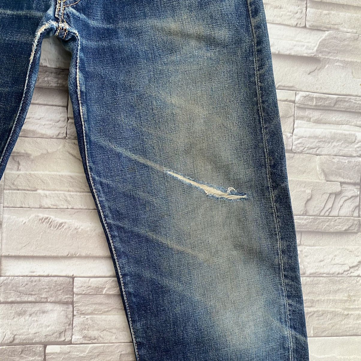 Evisu Vintage Evisu Distressed Denim Selvedge Jeans 30x30 Size US 30 / EU 46 - 8 Thumbnail