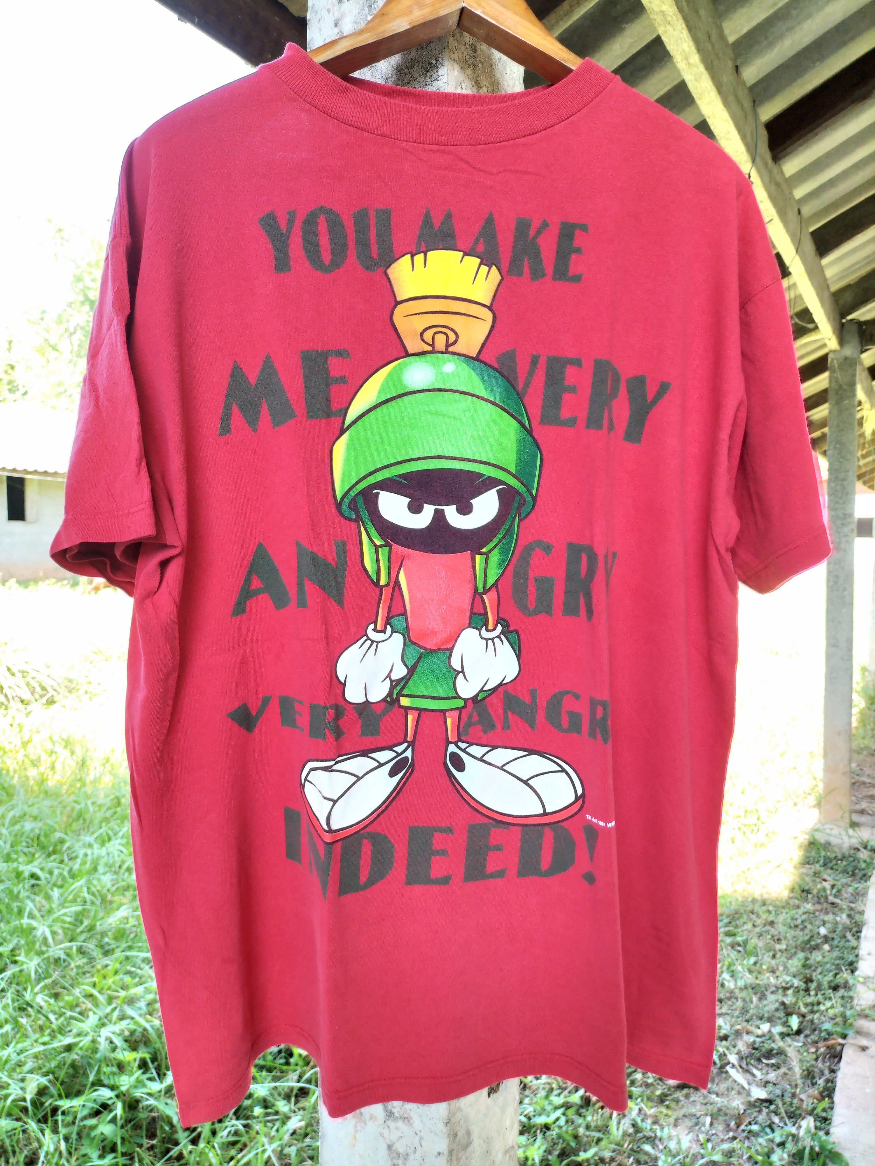 Warner Bros Vintage 90s Marvin Looney Tunes Warnerbros 1997 Size US L / EU 52-54 / 3 - 1 Thumbnail