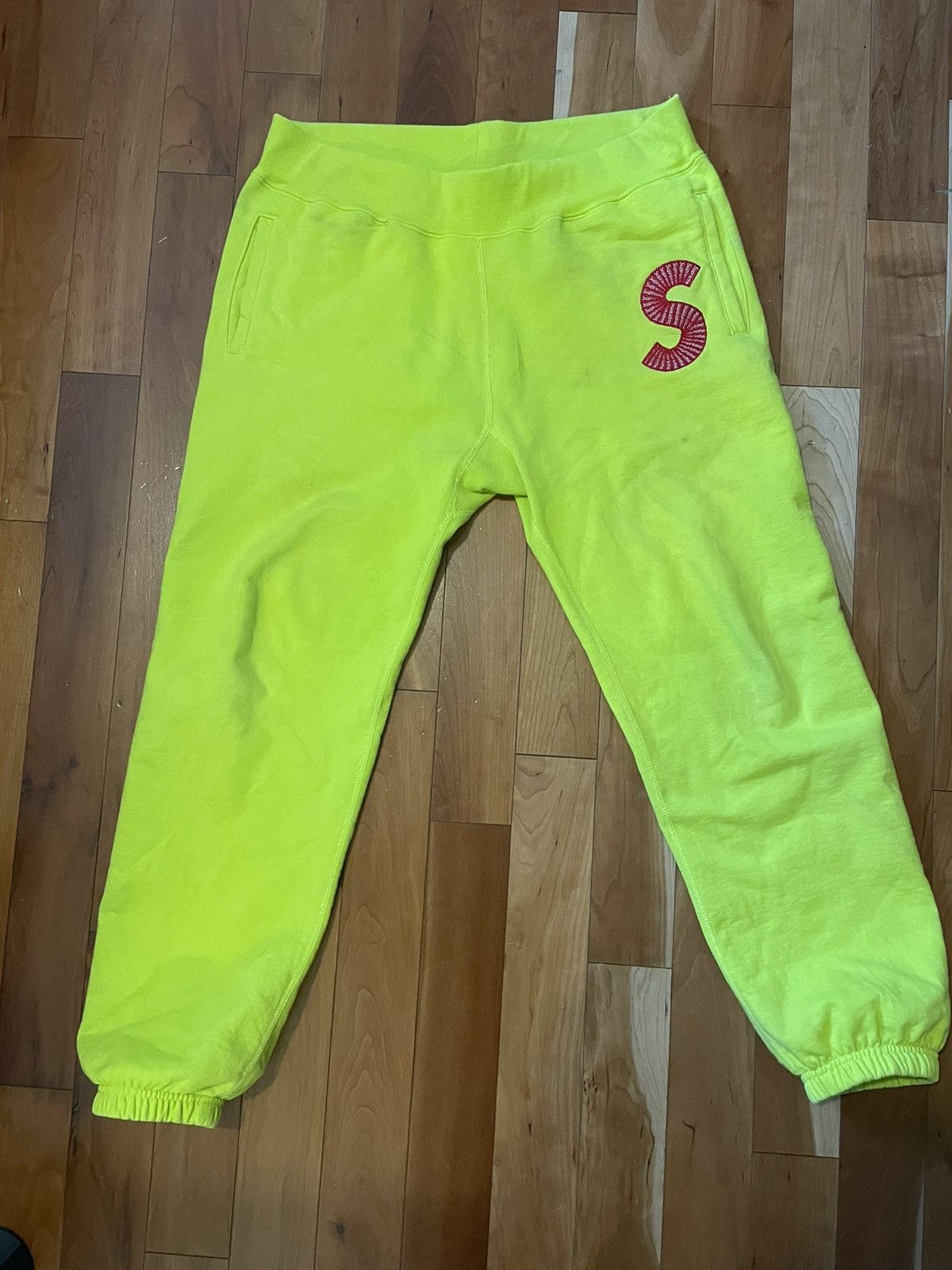 supreme-acid-green-multi-box-s-logo-sweatpant-sz-m-fw-20-grailed