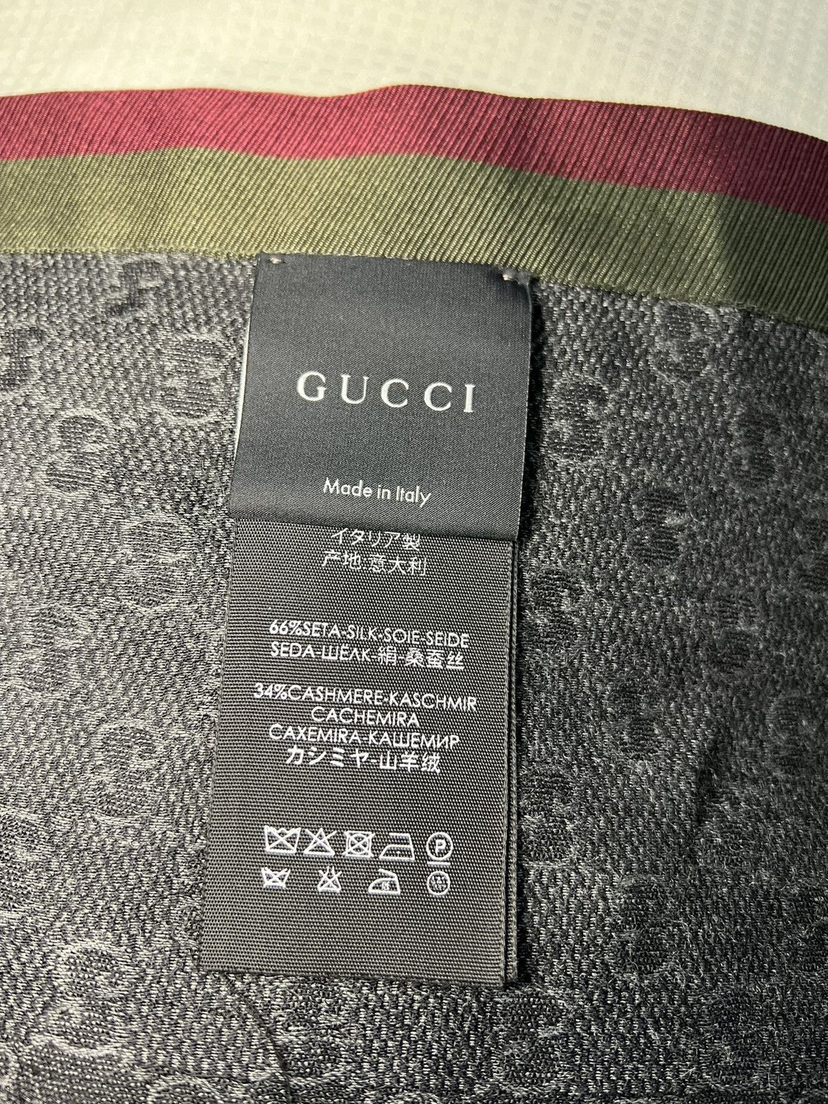 Gucci Gucci Silk/Cashmere Scarf Size ONE SIZE - 3 Thumbnail