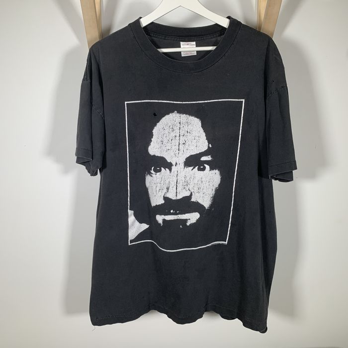 Vintage Rare Original 1991 Charles Manson Charlie Don't Surf Shirt ...