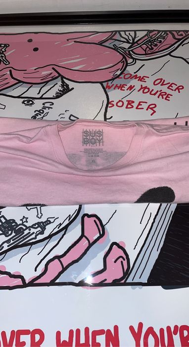 lil peep x sus boy limited edition pink tee