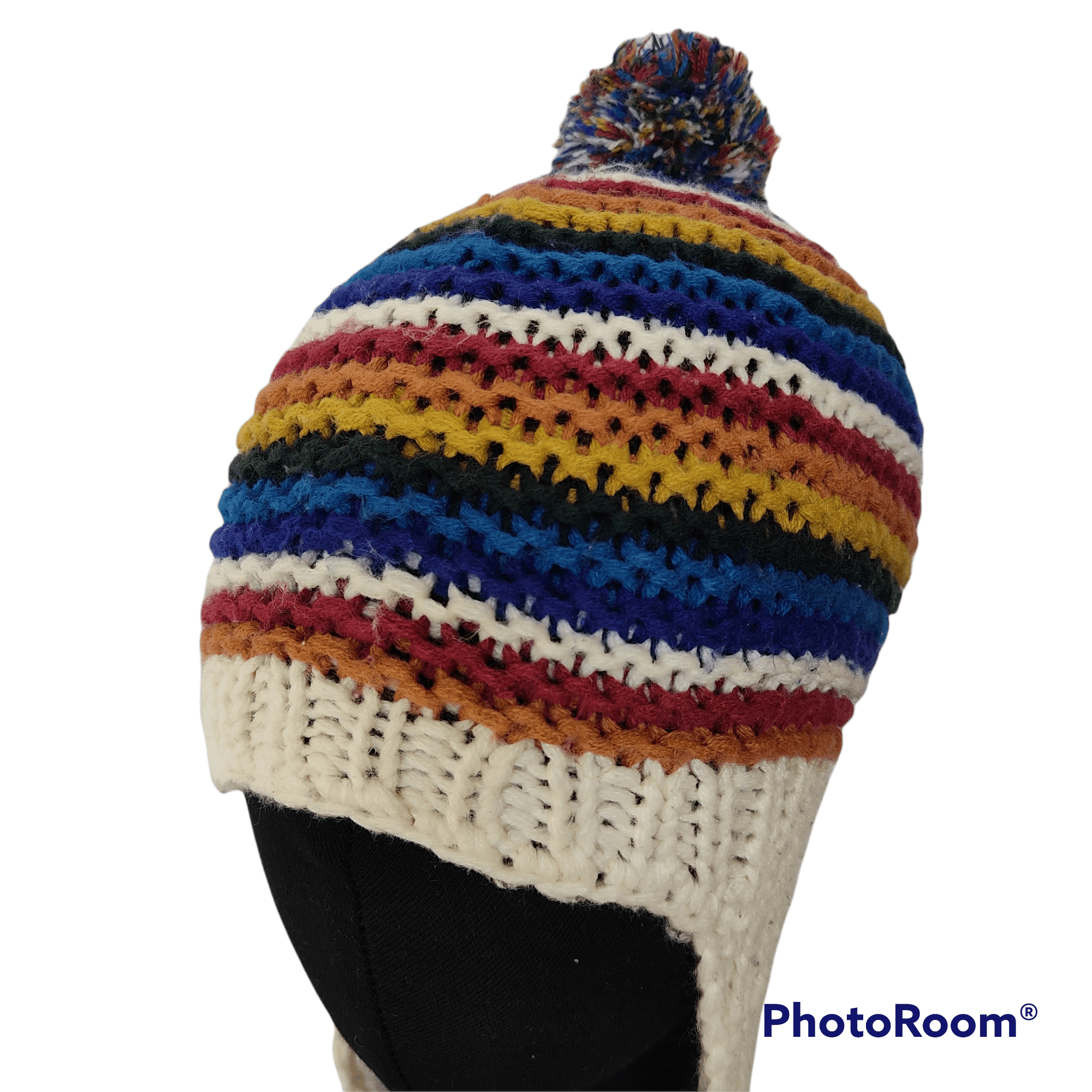 Cross Colours × Japanese Brand Multi Colour Beanie Knitewear Size ONE SIZE - 4 Thumbnail