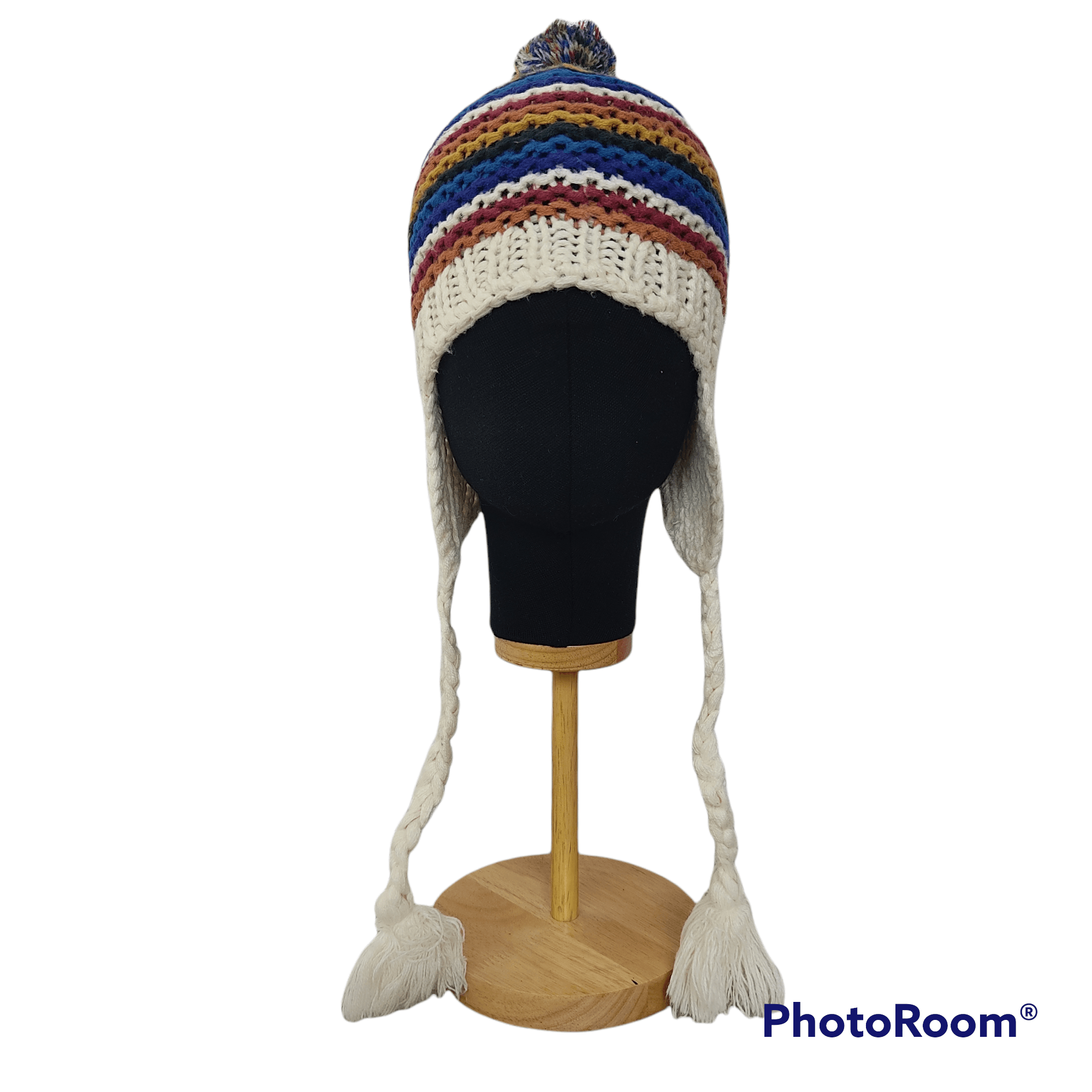 Cross Colours × Japanese Brand Multi Colour Beanie Knitewear Size ONE SIZE - 3 Thumbnail