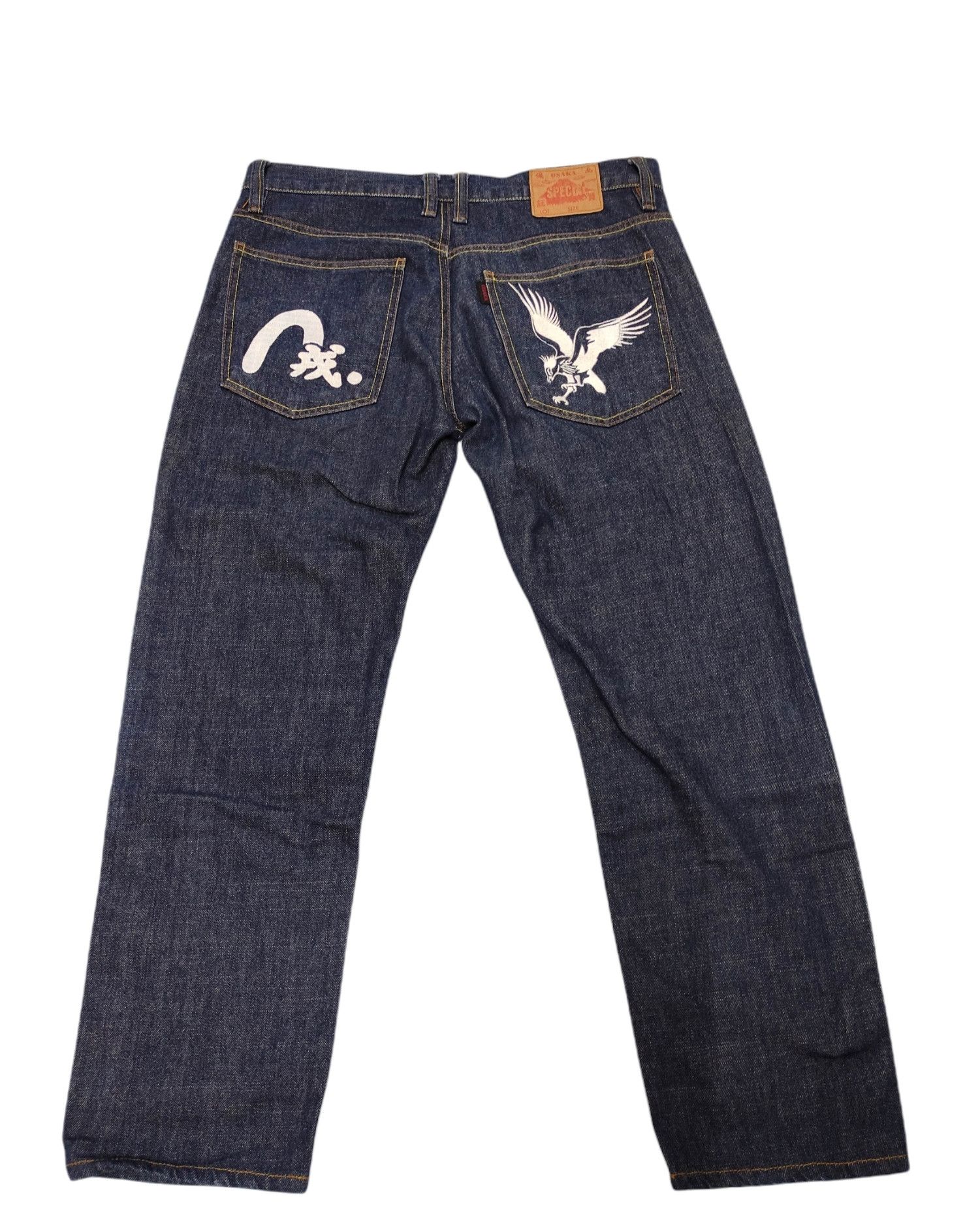 Japanese Brand JAPANESE BRAND OSAKA SPECIAL EMBROIDERED EAGLE DENIM JEANS Size US 34 / EU 50 - 1 Thumbnail