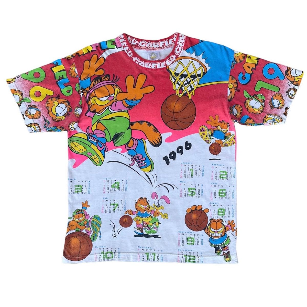 Fruit Of The Loom VINTAGE FULLPRINT GARFIELD 1996 Size US L / EU 52-54 / 3 - 1 Thumbnail