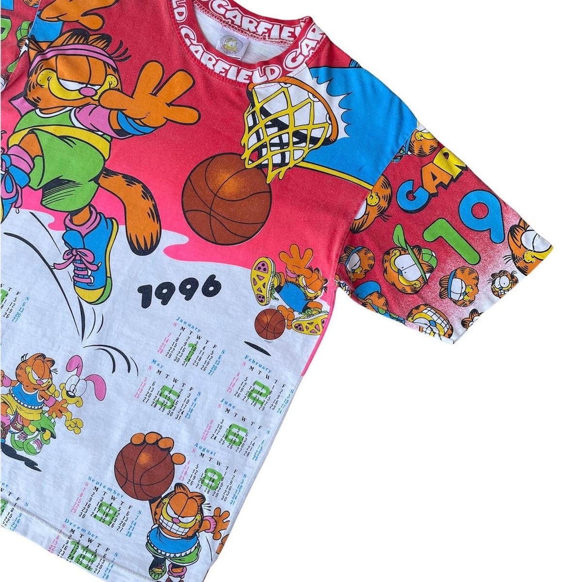 Fruit Of The Loom VINTAGE FULLPRINT GARFIELD 1996 Size US L / EU 52-54 / 3 - 2 Thumbnail