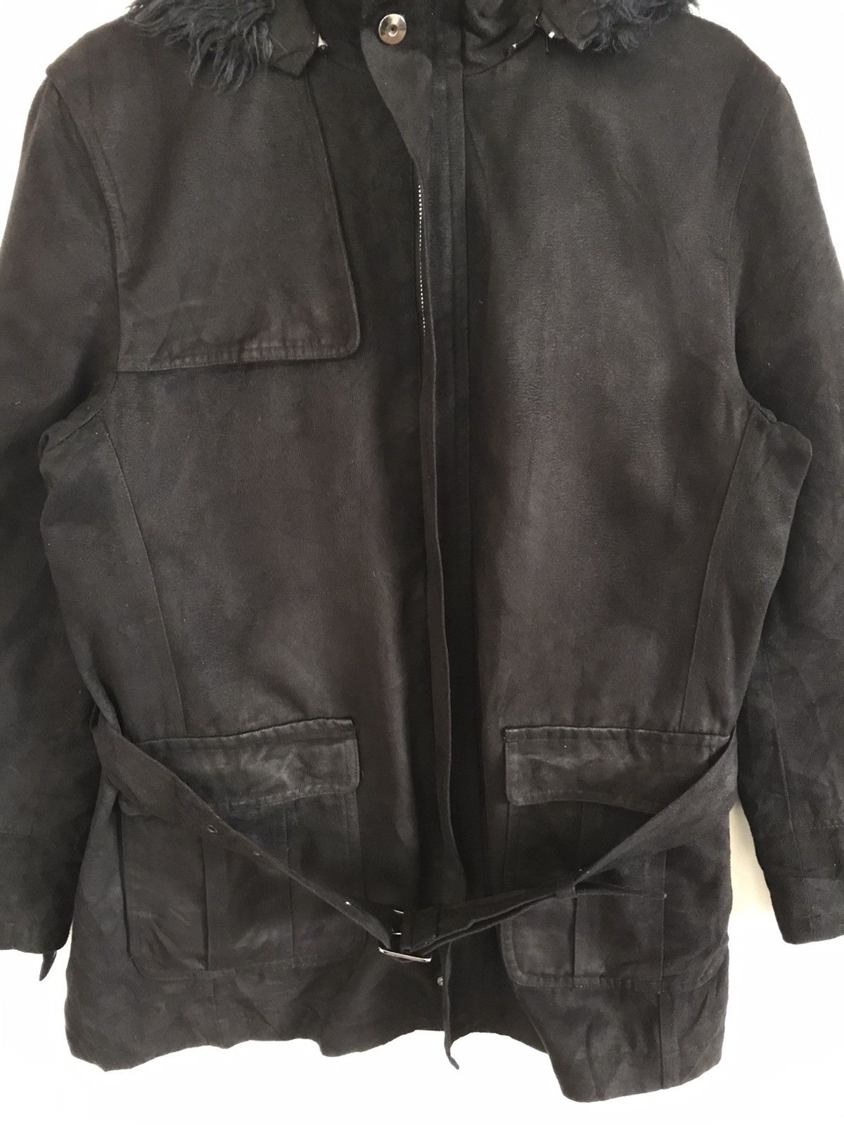 Comme Ca Ism Fur Leather Jacket