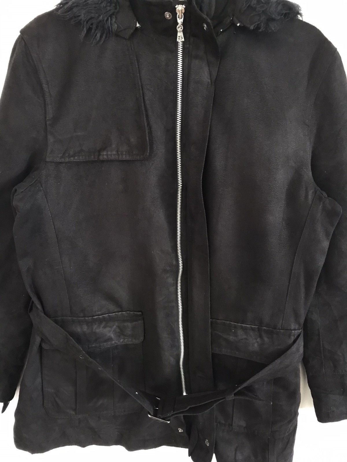 Comme Ca Ism Fur Leather Jacket