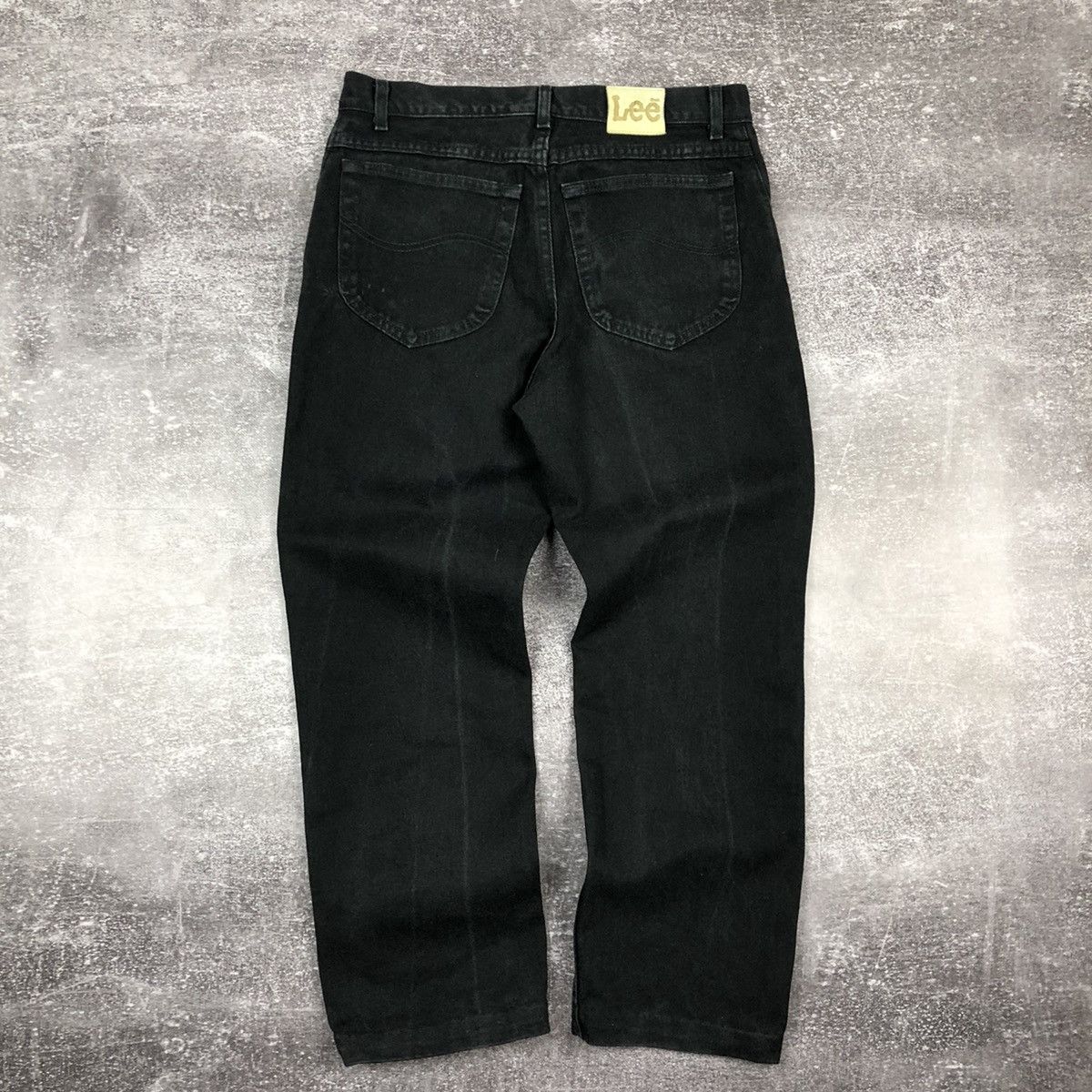 Lee Vintage 90s Lee 33x30 Made in USA Black Washed Denim Size US 33 - 2 Thumbnail