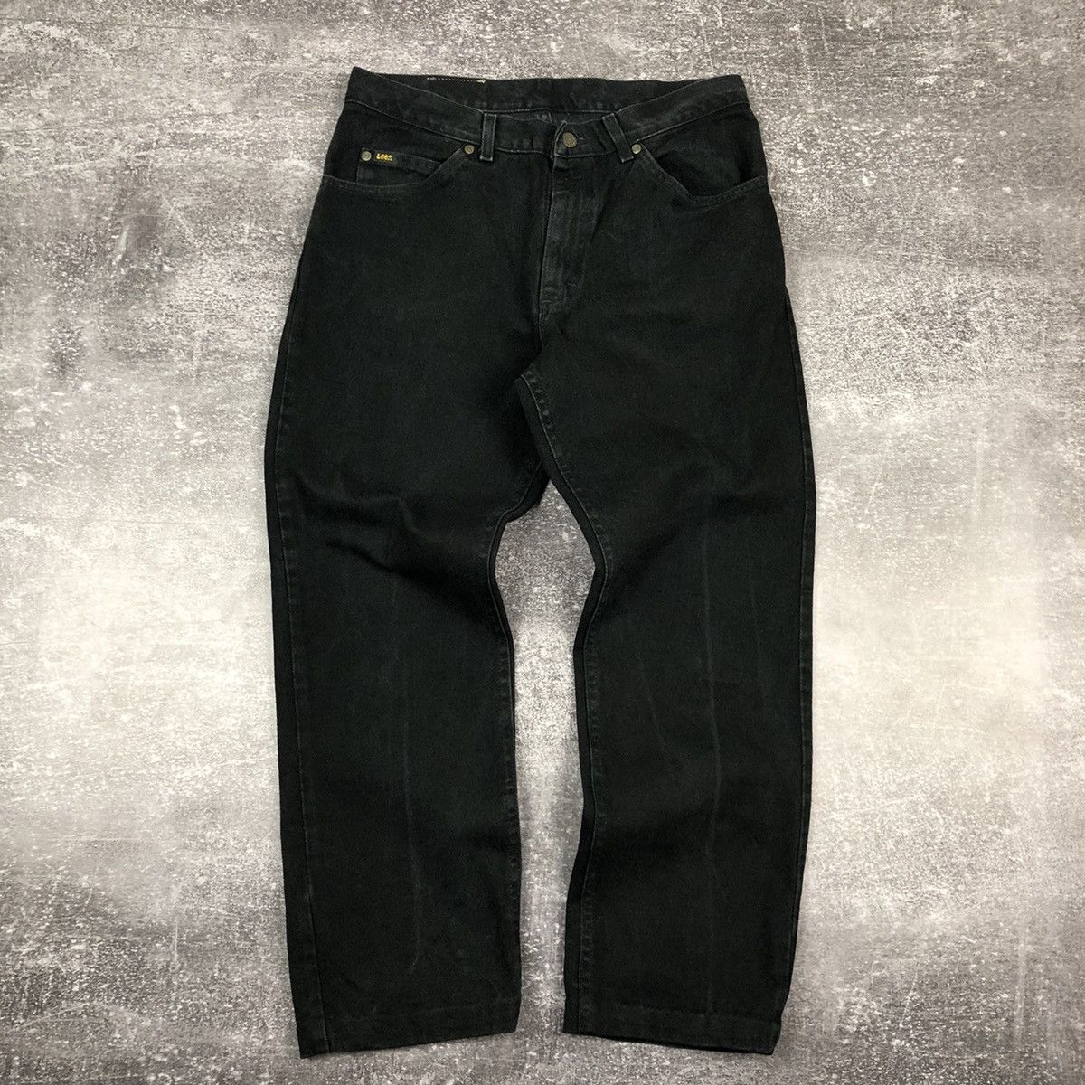 Lee Vintage 90s Lee 33x30 Made in USA Black Washed Denim Size US 33 - 5 Thumbnail