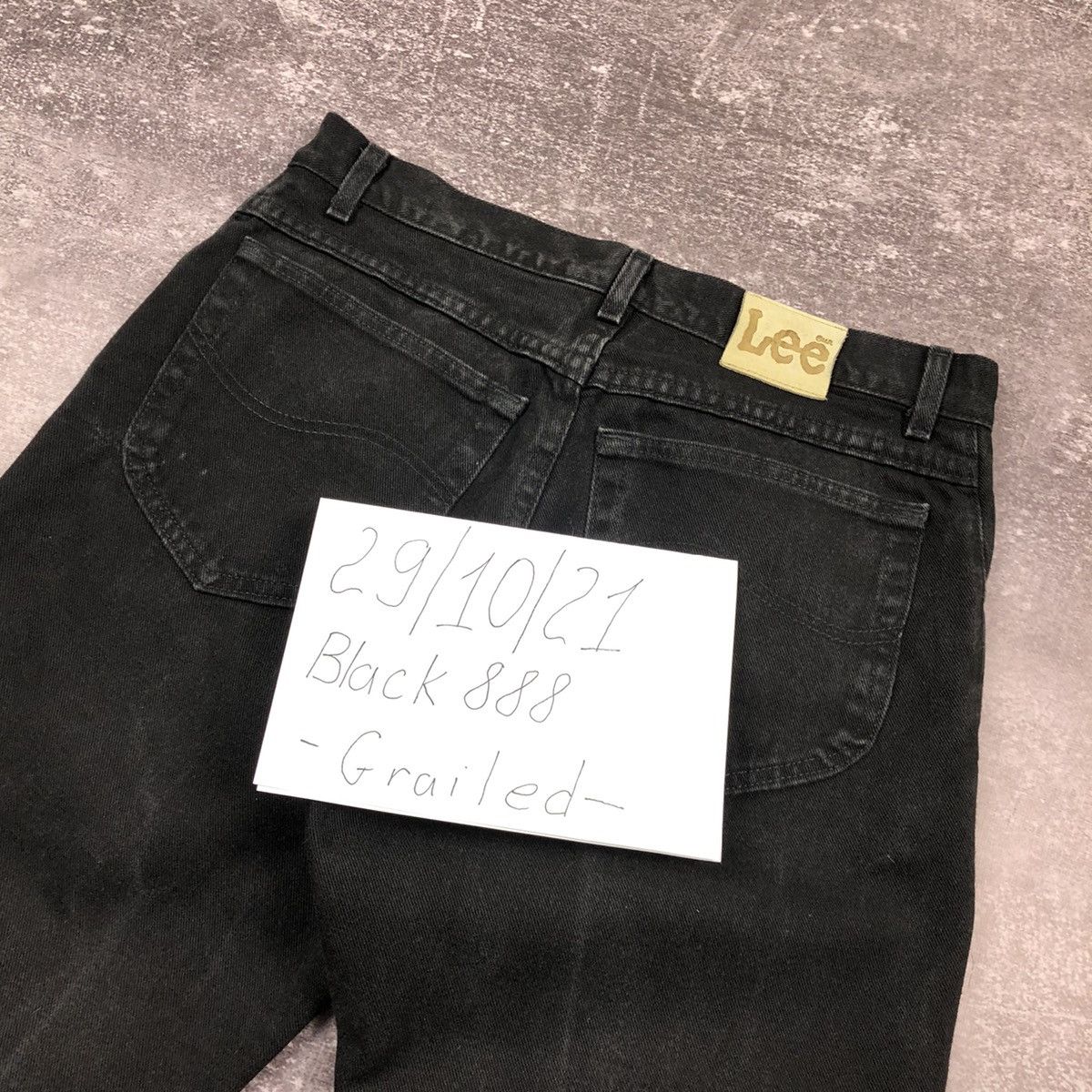 Lee Vintage 90s Lee 33x30 Made in USA Black Washed Denim Size US 33 - 15 Thumbnail