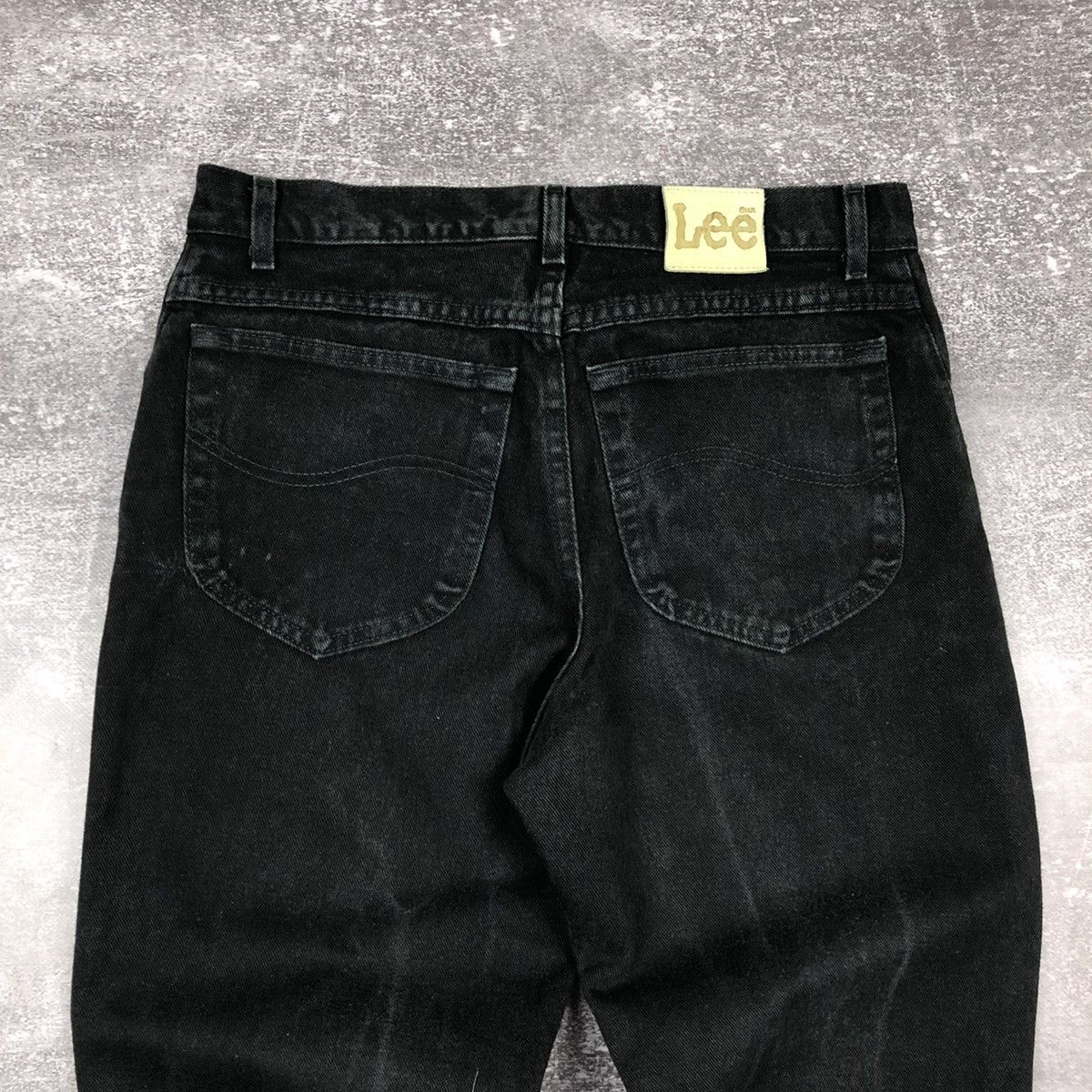Lee Vintage 90s Lee 33x30 Made in USA Black Washed Denim Size US 33 - 3 Thumbnail