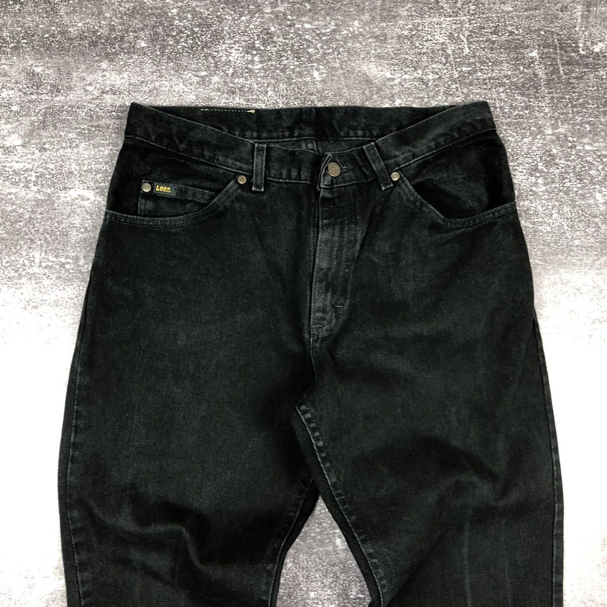 Lee Vintage 90s Lee 33x30 Made in USA Black Washed Denim Size US 33 - 7 Thumbnail