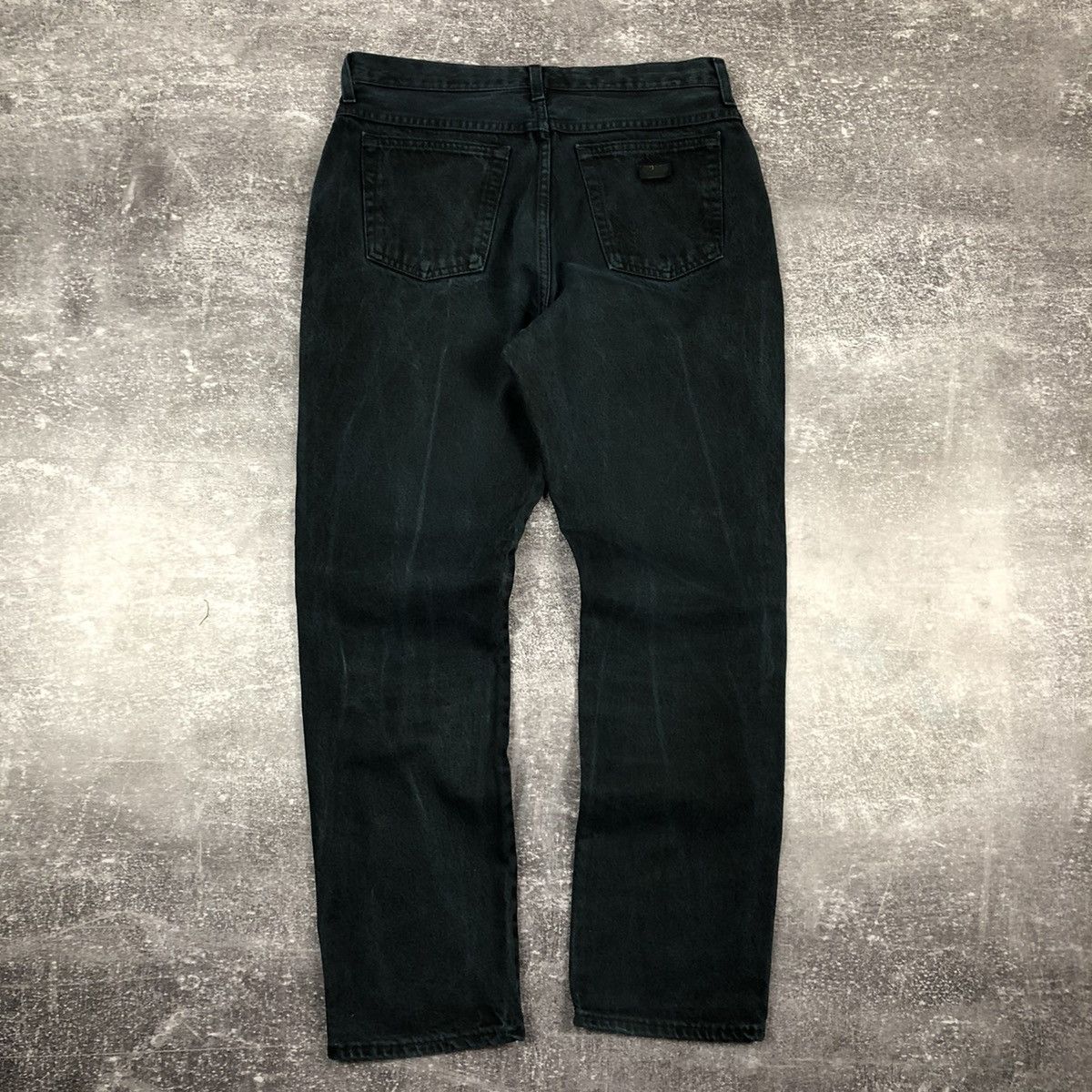 Vintage Vintage 90s Wrangler Made in UK Navy Washed Faded Size US 33 - 2 Thumbnail