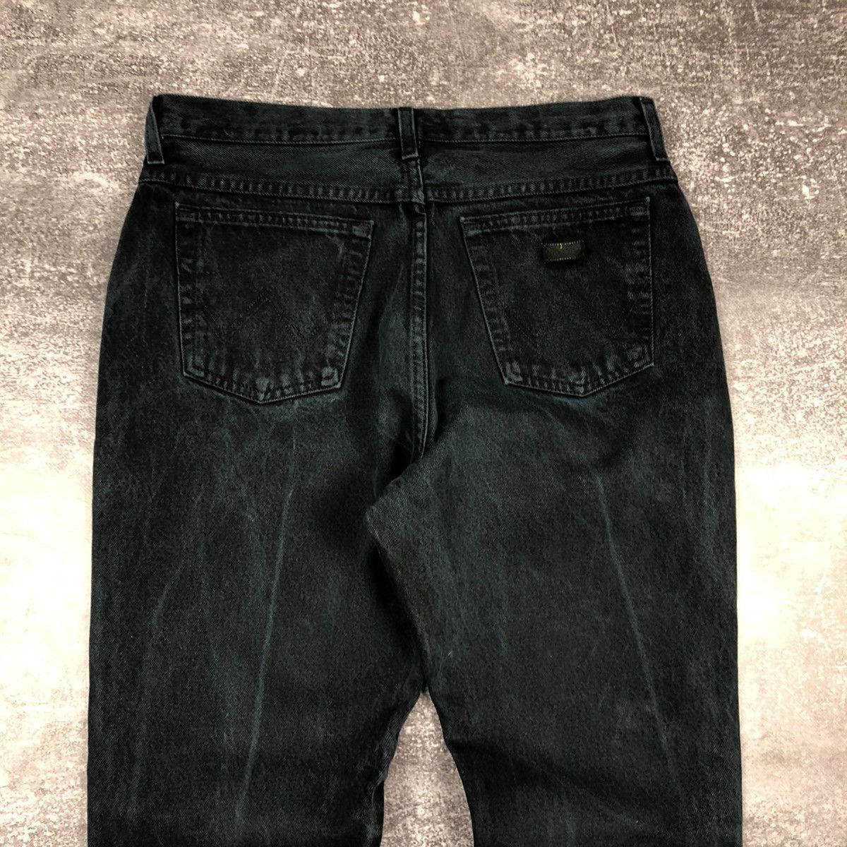 Vintage Vintage 90s Wrangler Made in UK Navy Washed Faded Size US 33 - 3 Thumbnail