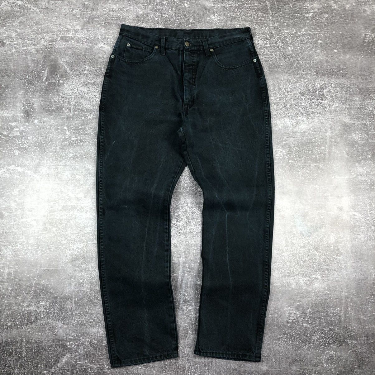 Vintage Vintage 90s Wrangler Made in UK Navy Washed Faded Size US 33 - 5 Thumbnail