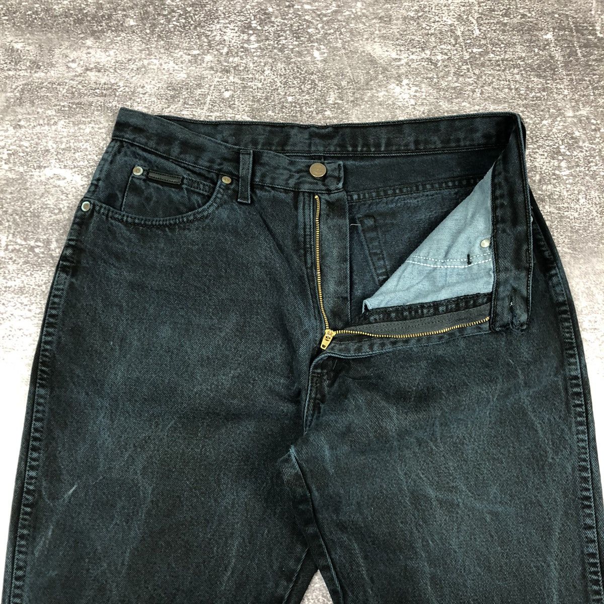 Vintage Vintage 90s Wrangler Made in UK Navy Washed Faded Size US 33 - 8 Thumbnail
