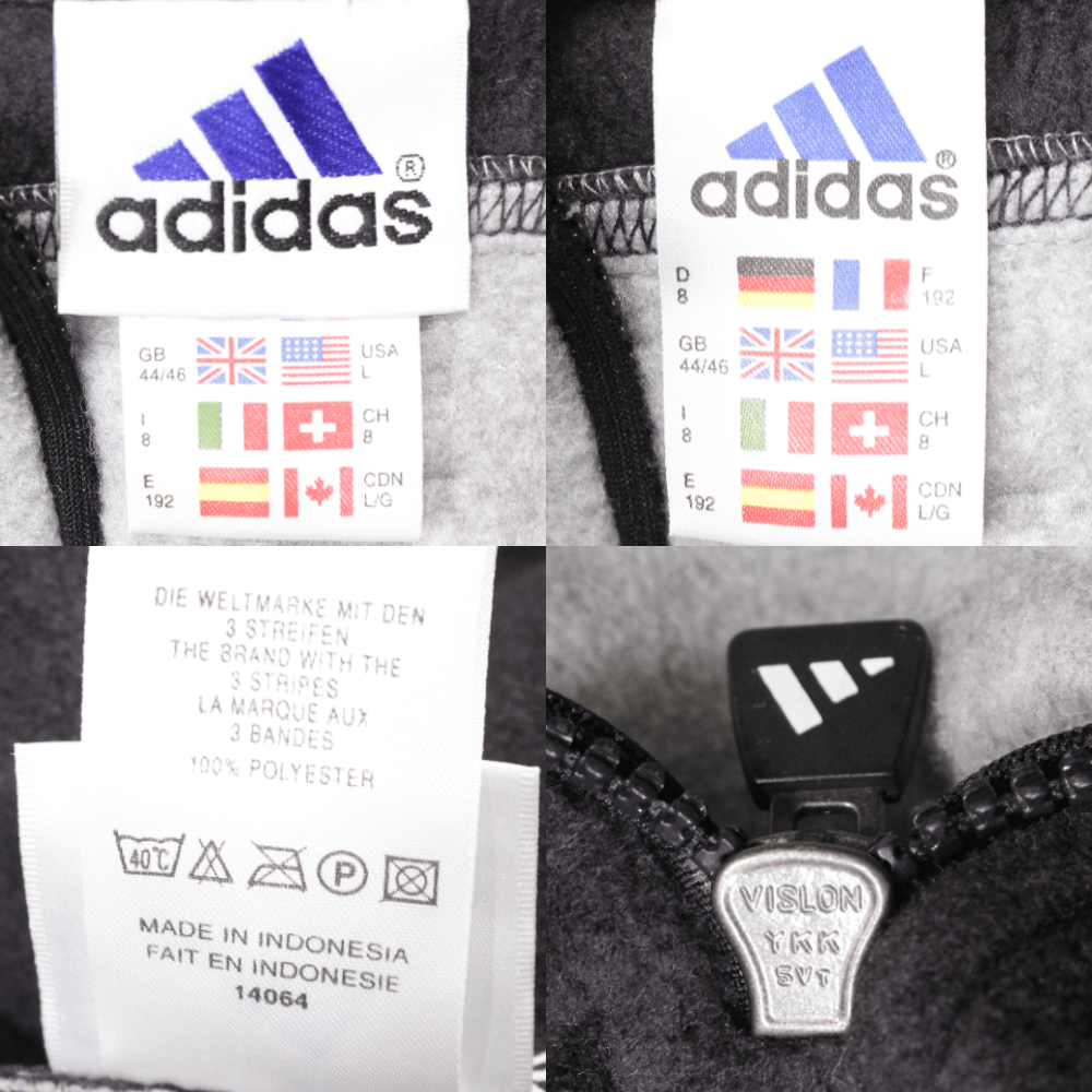 Adidas 90S Logo Fleece Jacket Size US L / EU 52-54 / 3 - 6 Thumbnail