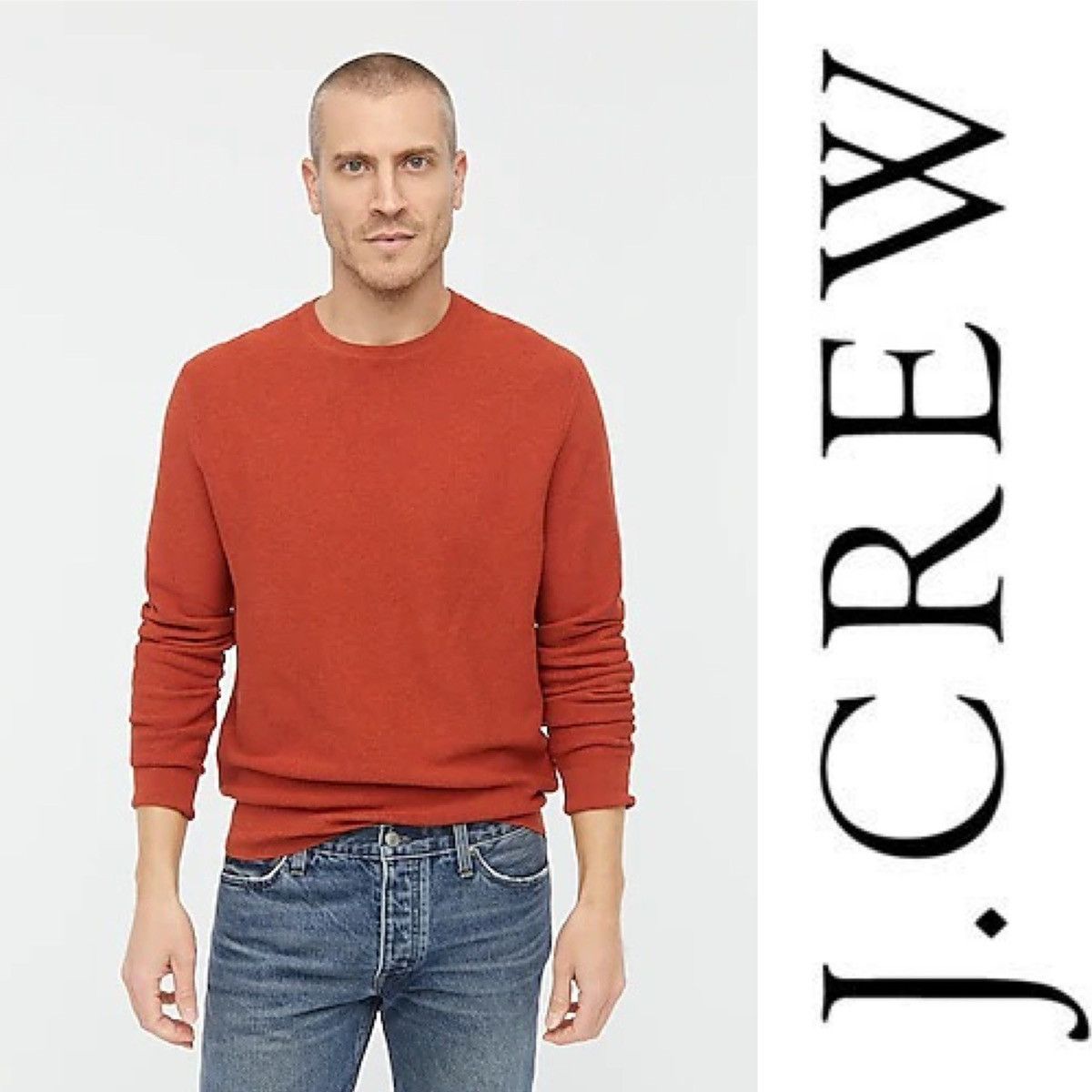 J.Crew J.CREW NWOT Coral Sweater Cotton Crew Neck Pullover Sz XL Size US XL / EU 56 / 4 - 1 Thumbnail