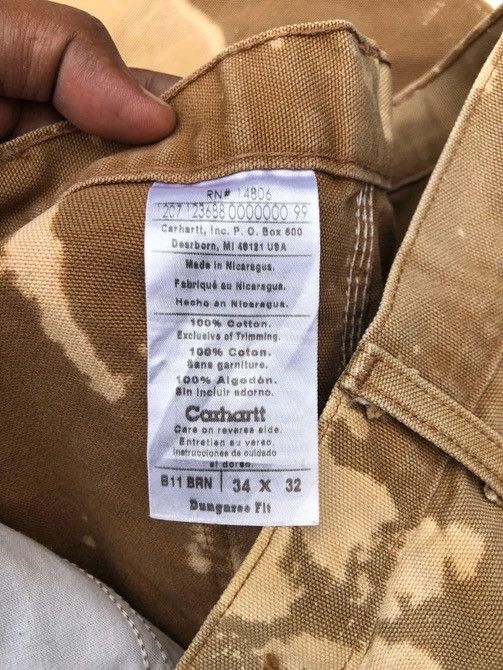 Carhartt × Vintage 🔥🔥Carhatt Carpenter Union Made Worker Custom Bleached Pants Size US 34 / EU 50 - 7 Thumbnail