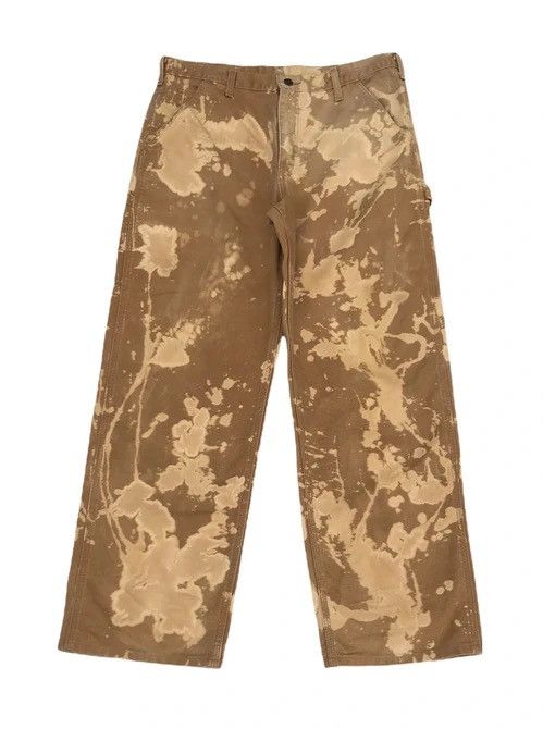 Carhartt × Vintage 🔥🔥Carhatt Carpenter Union Made Worker Custom Bleached Pants Size US 34 / EU 50 - 1 Thumbnail
