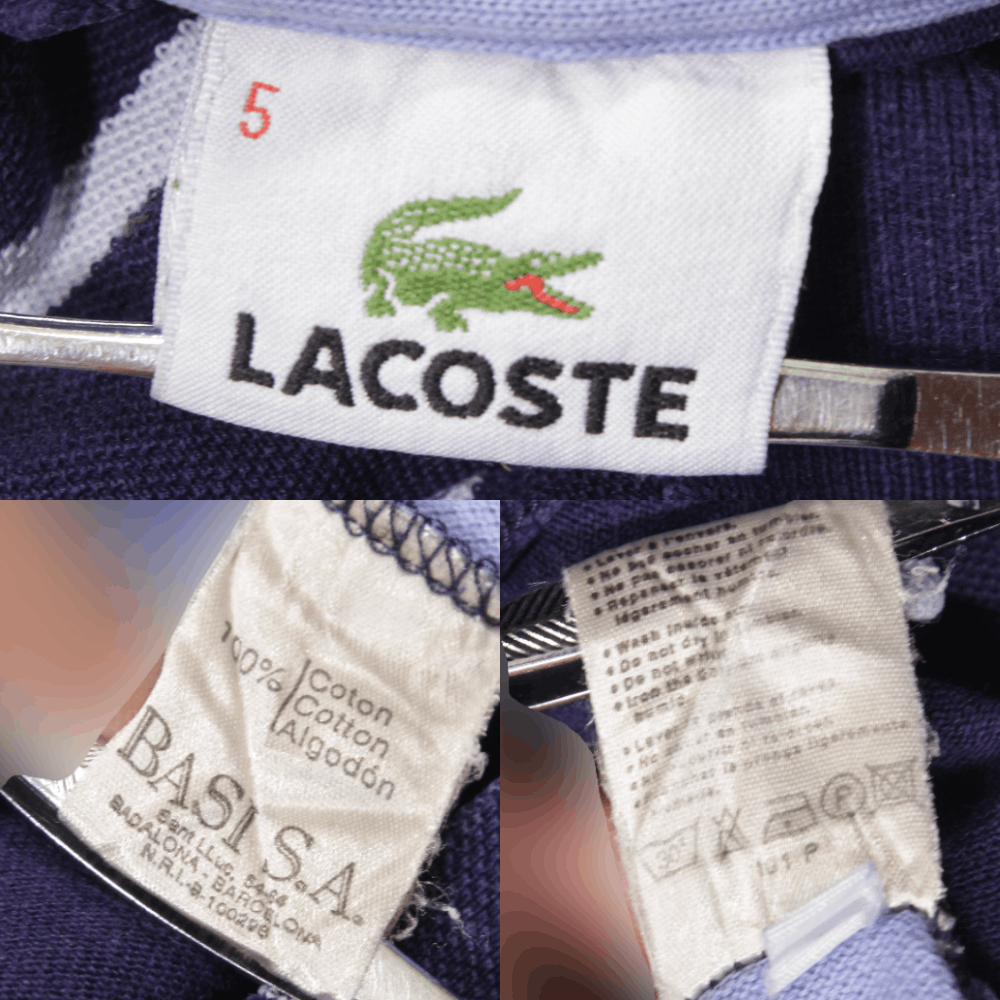 Lacoste 90S Logo Striped Polo Vintage Size US L / EU 52-54 / 3 - 8 Thumbnail