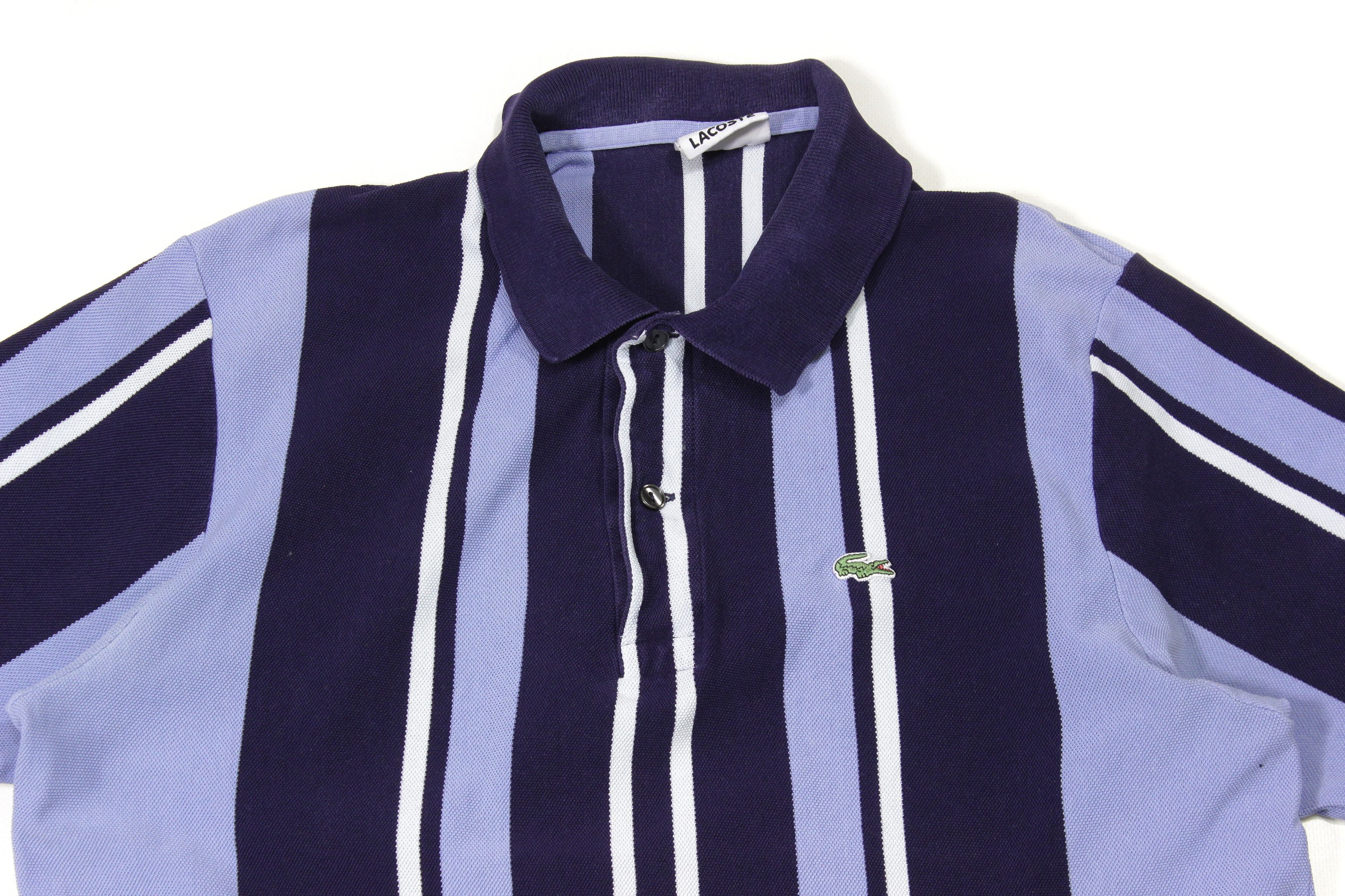 Lacoste 90S Logo Striped Polo Vintage Size US L / EU 52-54 / 3 - 3 Thumbnail