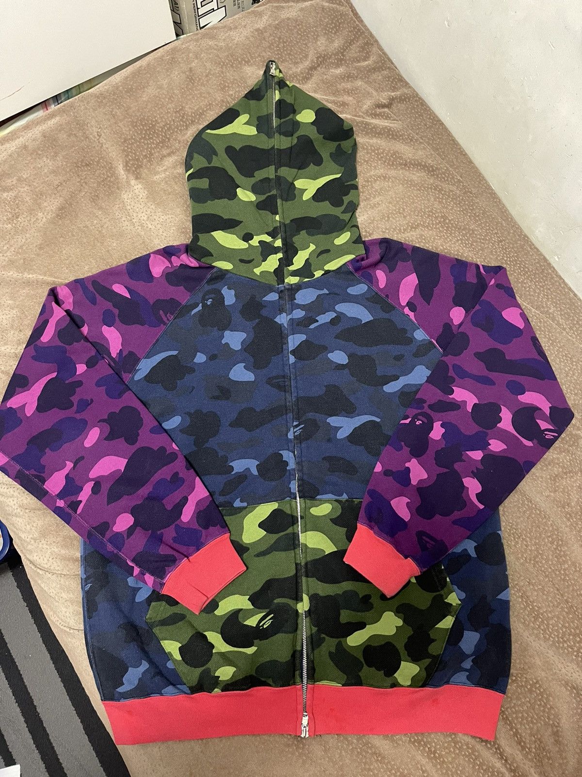 Bape Bape OG Vintage NFS Edition Crazy Camo Full Zip Hoodie | Grailed