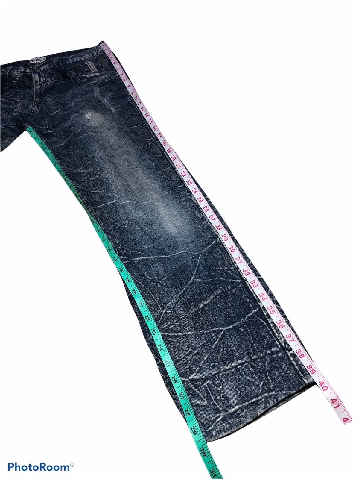 Japanese Brand NYLAUS DOUBLE WAIST ELECTRIC WASHED DENIM Size US 32 / EU 48 - 9 Thumbnail