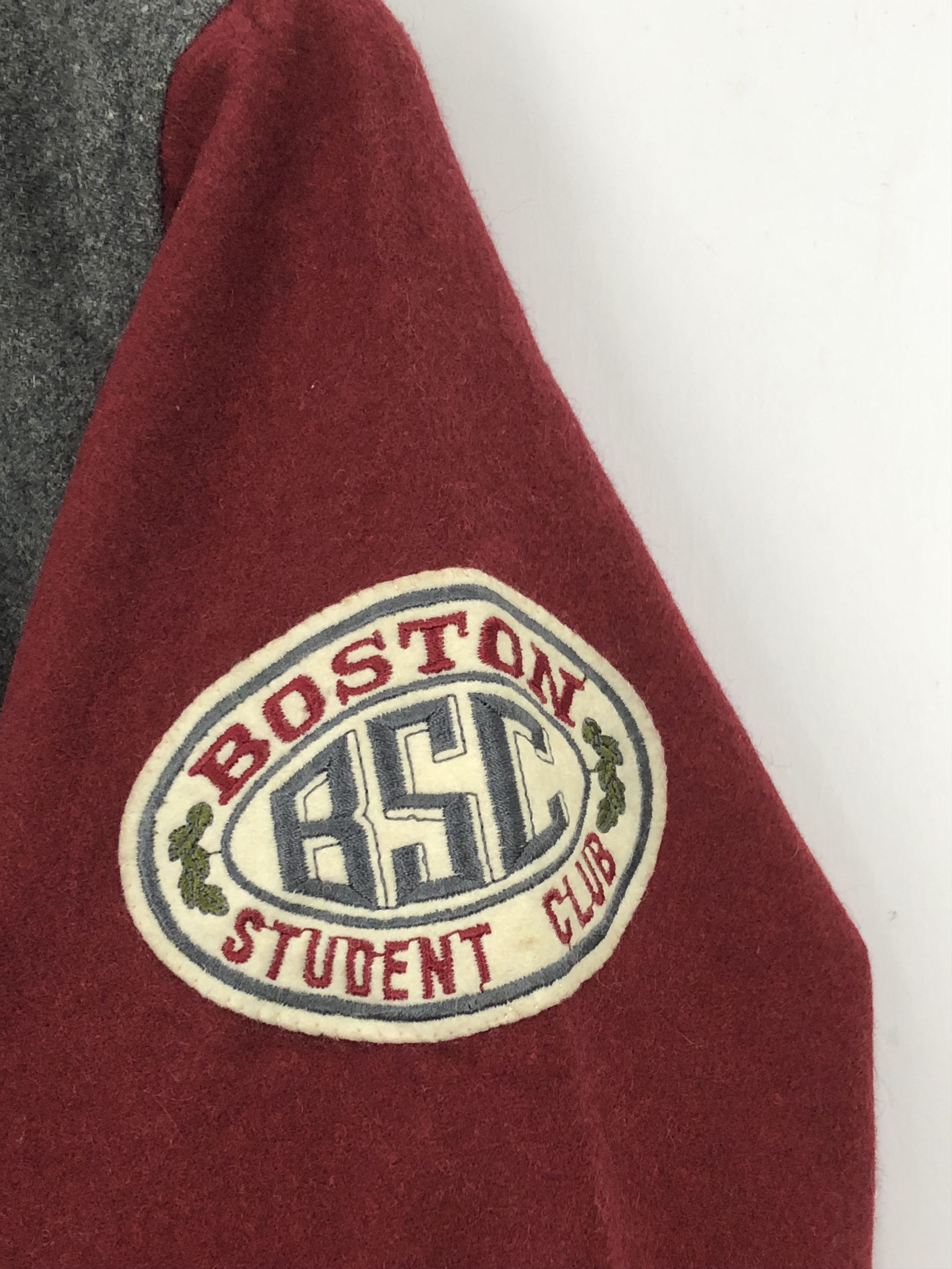 Vintage Vintage 90s Boston Student Club Varsity Jacket Wool V0359 Size US M / EU 48-50 / 2 - 7 Thumbnail
