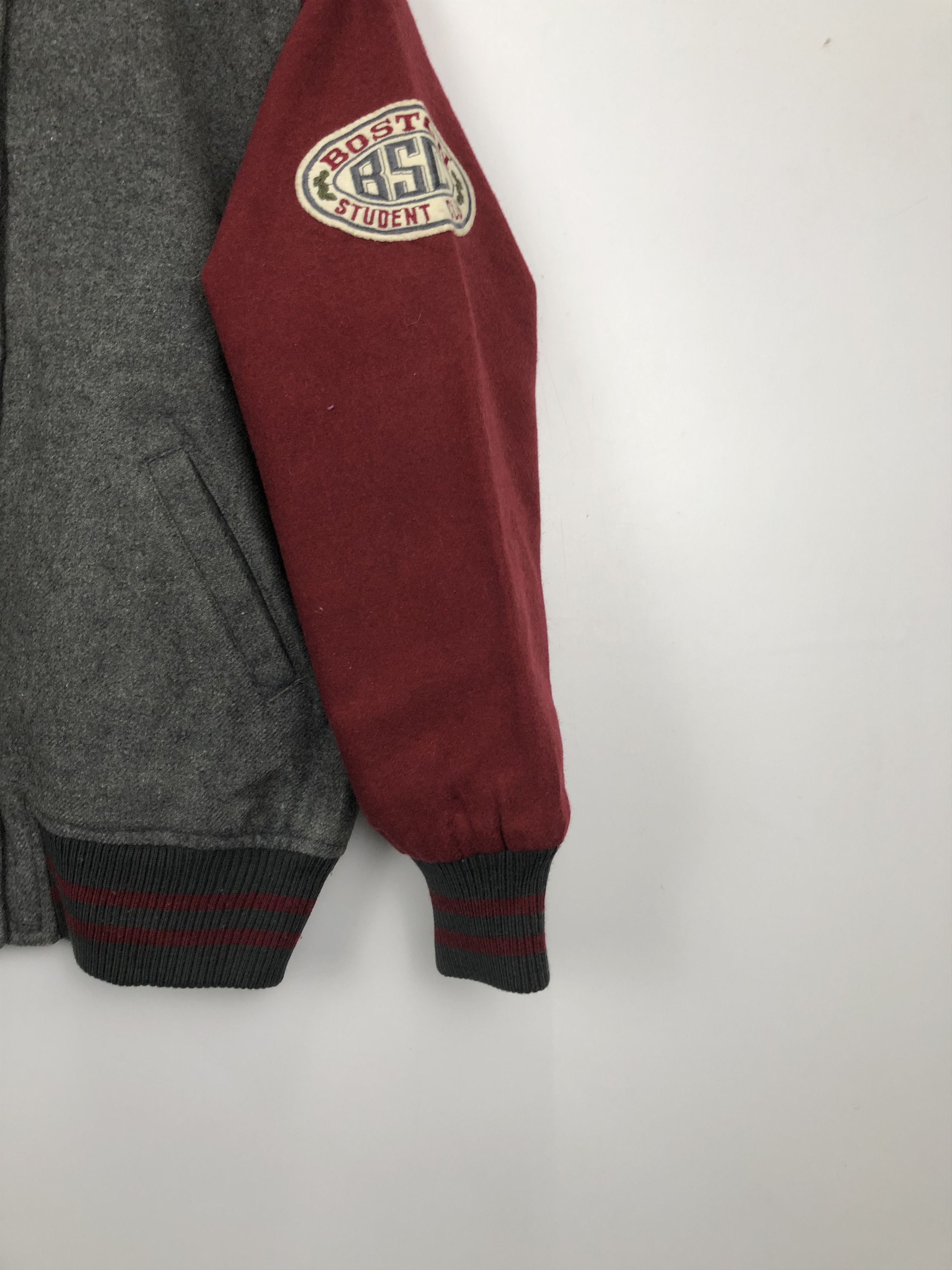 Vintage Vintage 90s Boston Student Club Varsity Jacket Wool V0359 Size US M / EU 48-50 / 2 - 5 Thumbnail