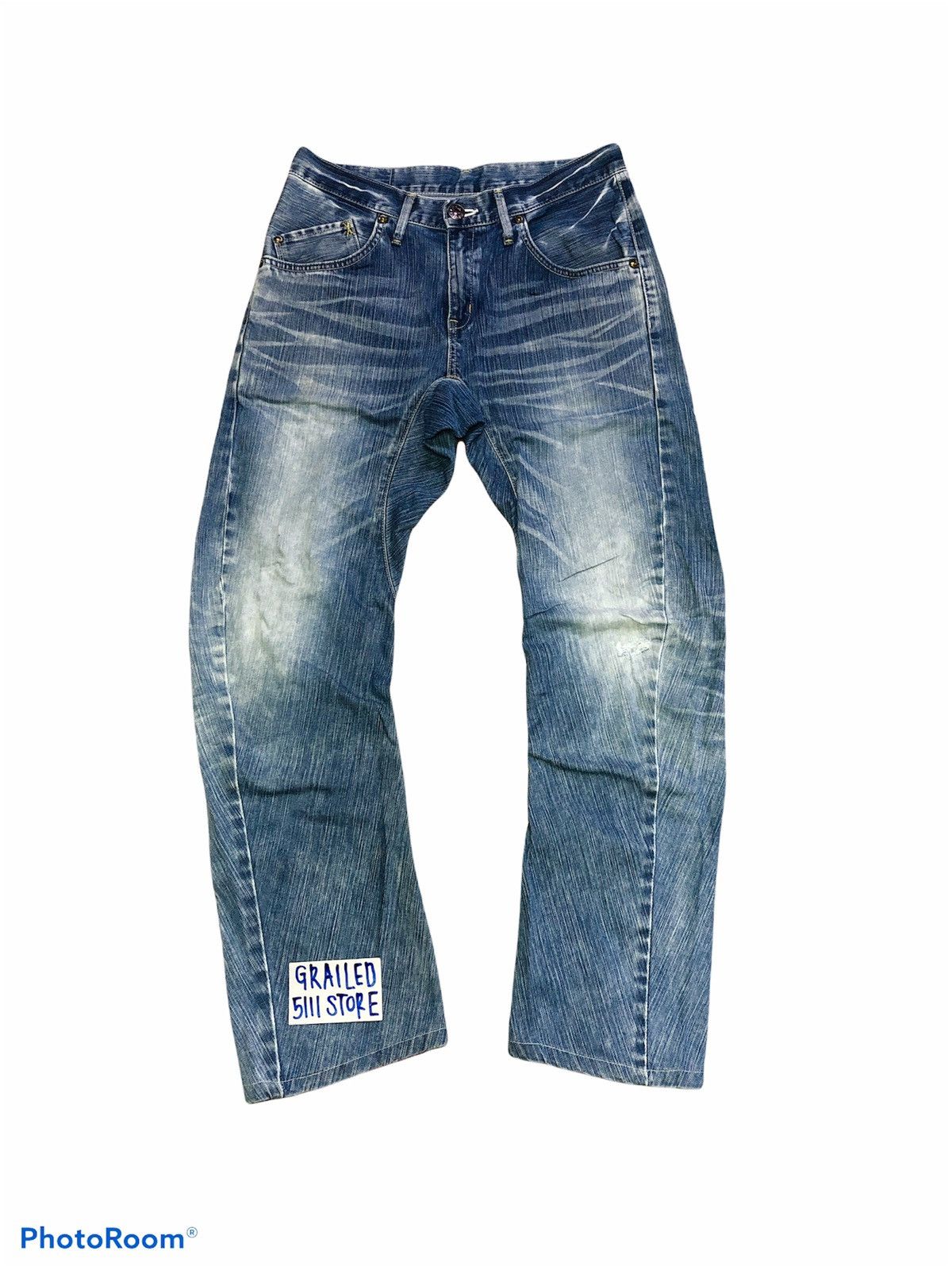 Edwin × Japanese Brand TWIST CURVE⚡️EDWIN XV FUNCTION DISTRESSED DENIM Size US 32 / EU 48 - 1 Thumbnail