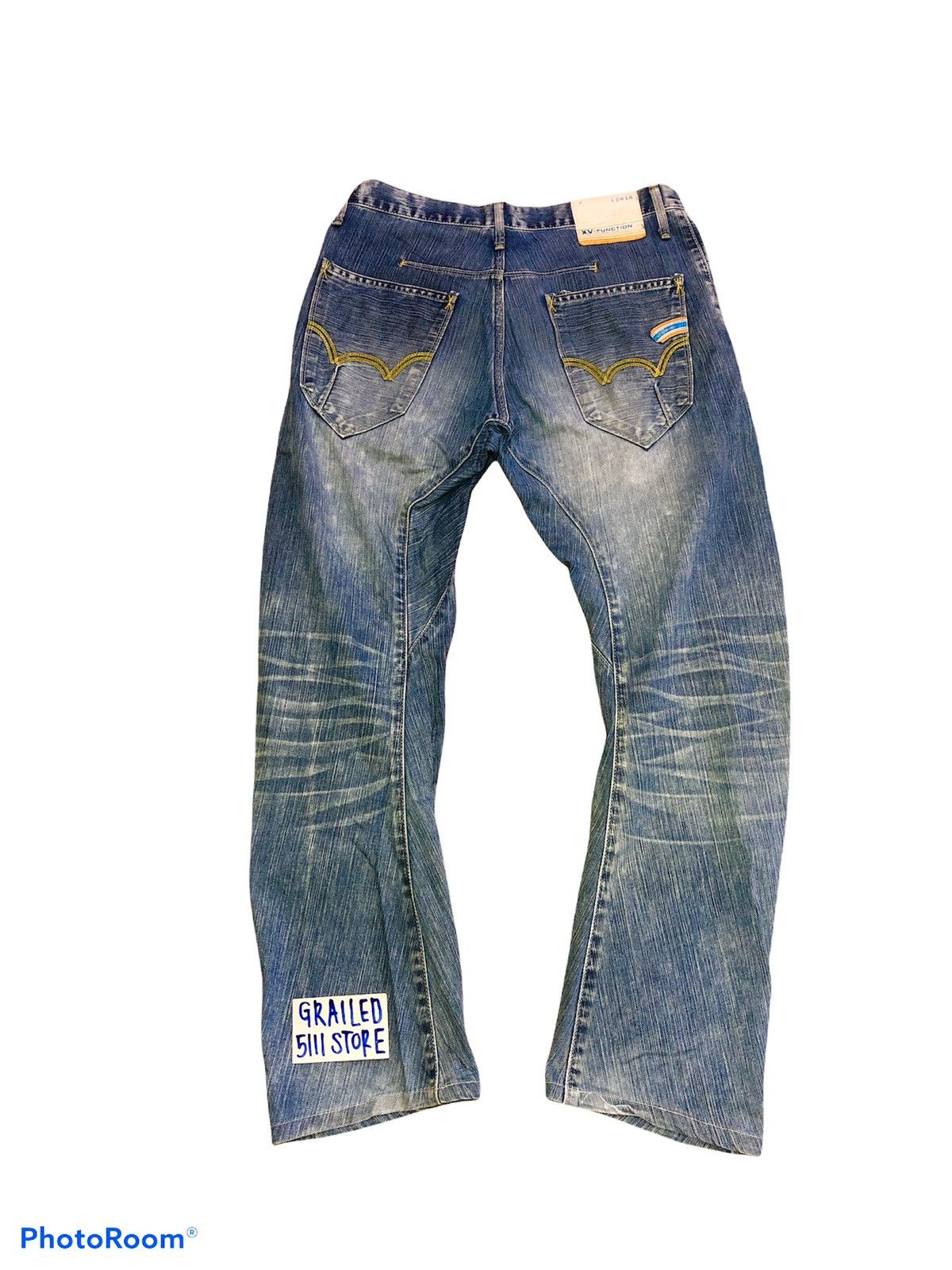 Edwin × Japanese Brand TWIST CURVE⚡️EDWIN XV FUNCTION DISTRESSED DENIM Size US 32 / EU 48 - 3 Thumbnail