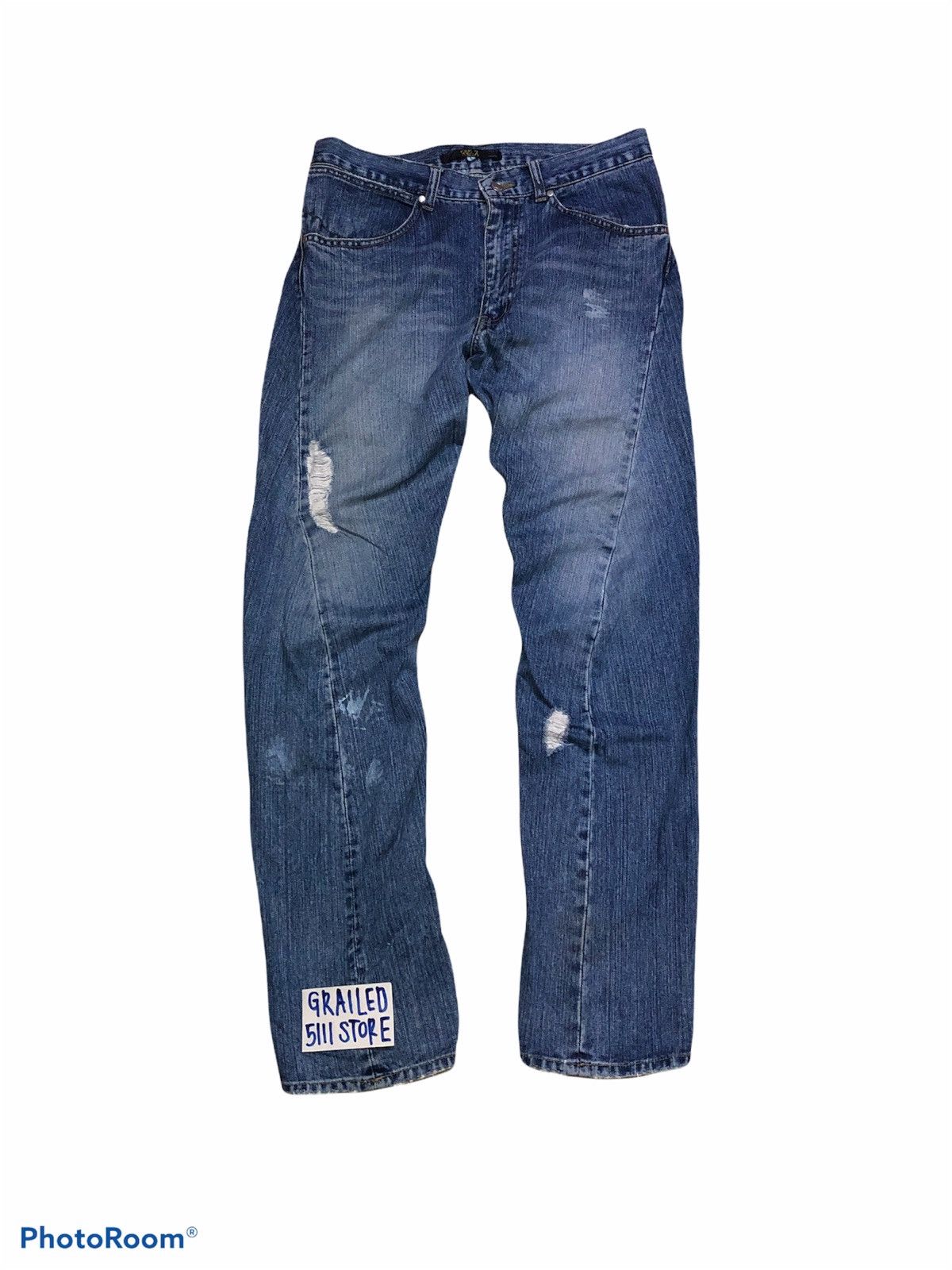 Japanese Brand AFB straight stud denim pants jeans yachty