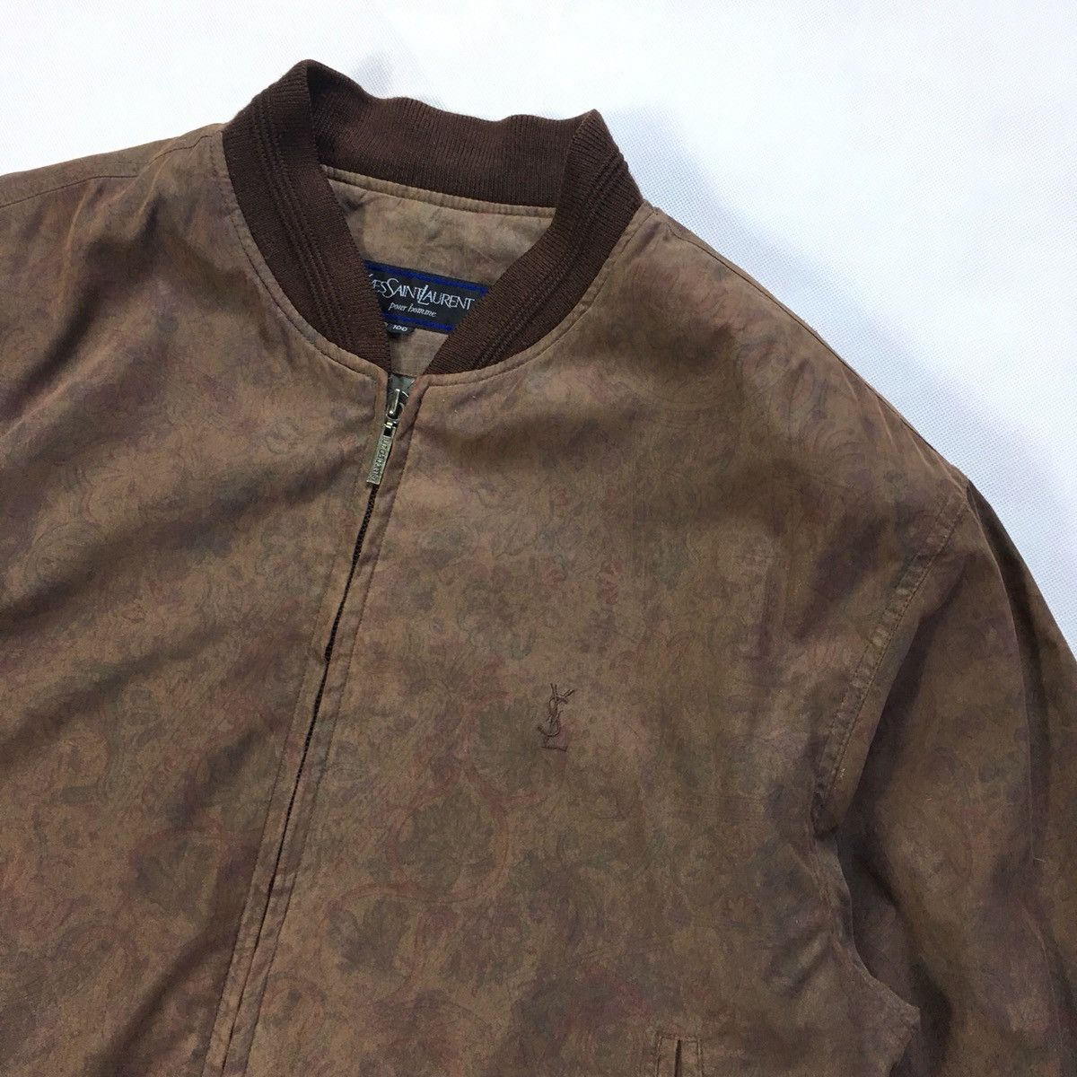 Yves Saint Laurent VIntage YSL Yves Saint Laurent Bomber Zipper Jacket Size US L / EU 52-54 / 3 - 7 Thumbnail