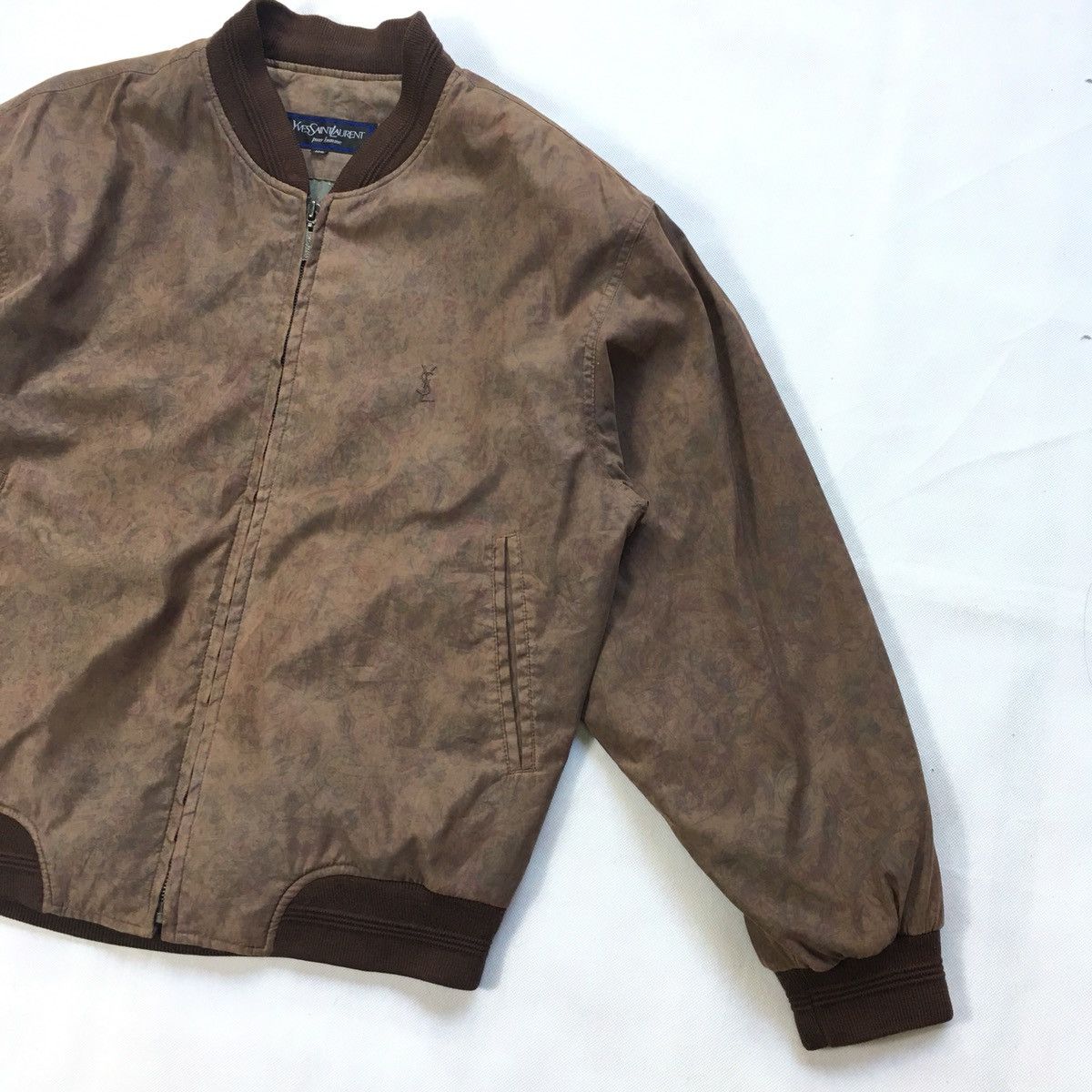 Yves Saint Laurent VIntage YSL Yves Saint Laurent Bomber Zipper Jacket Size US L / EU 52-54 / 3 - 1 Thumbnail