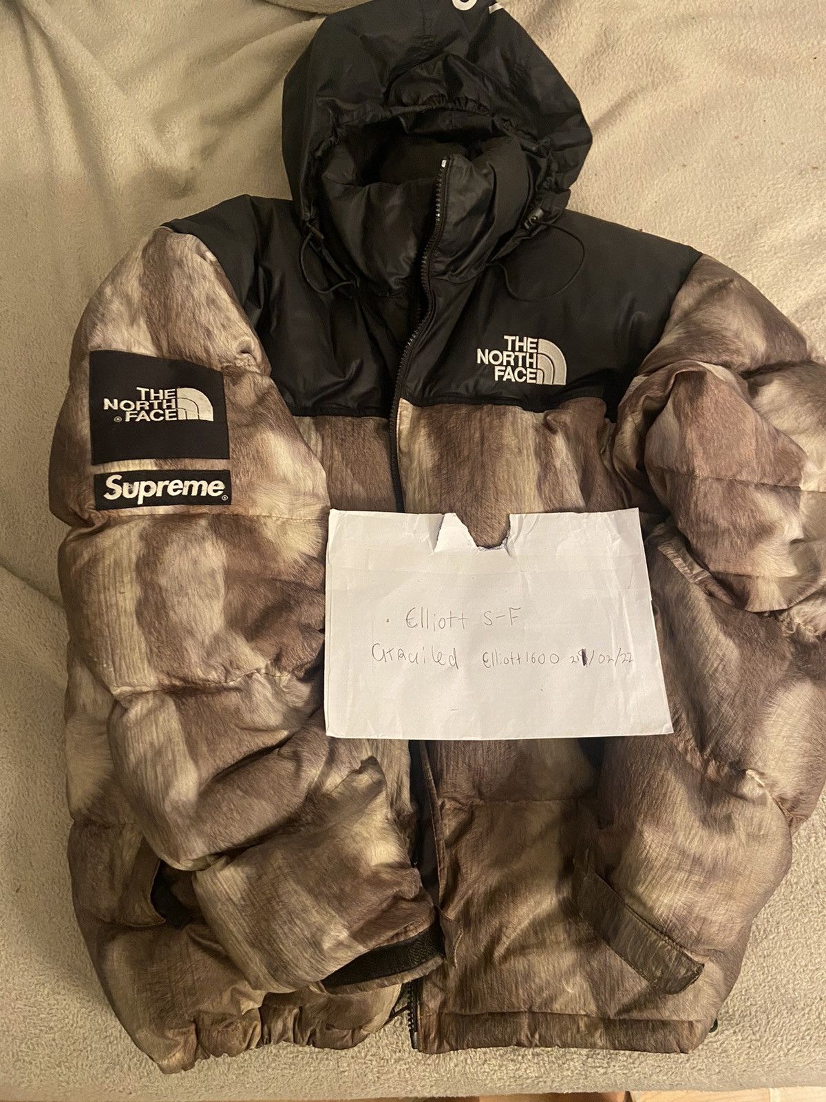 Supreme Supreme The North Face Fur Print Nuptse Jacket | Grailed