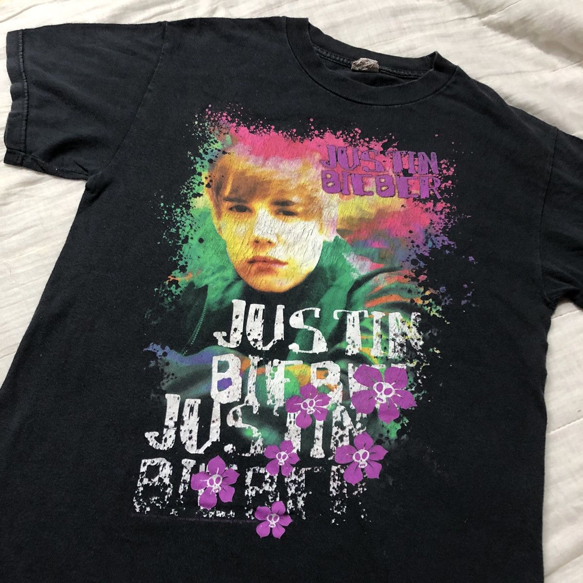 Band Tees × Vintage Vintage 2010 Justin Bieber Tour T Shirt Size US S / EU 44-46 / 1 - 1 Thumbnail