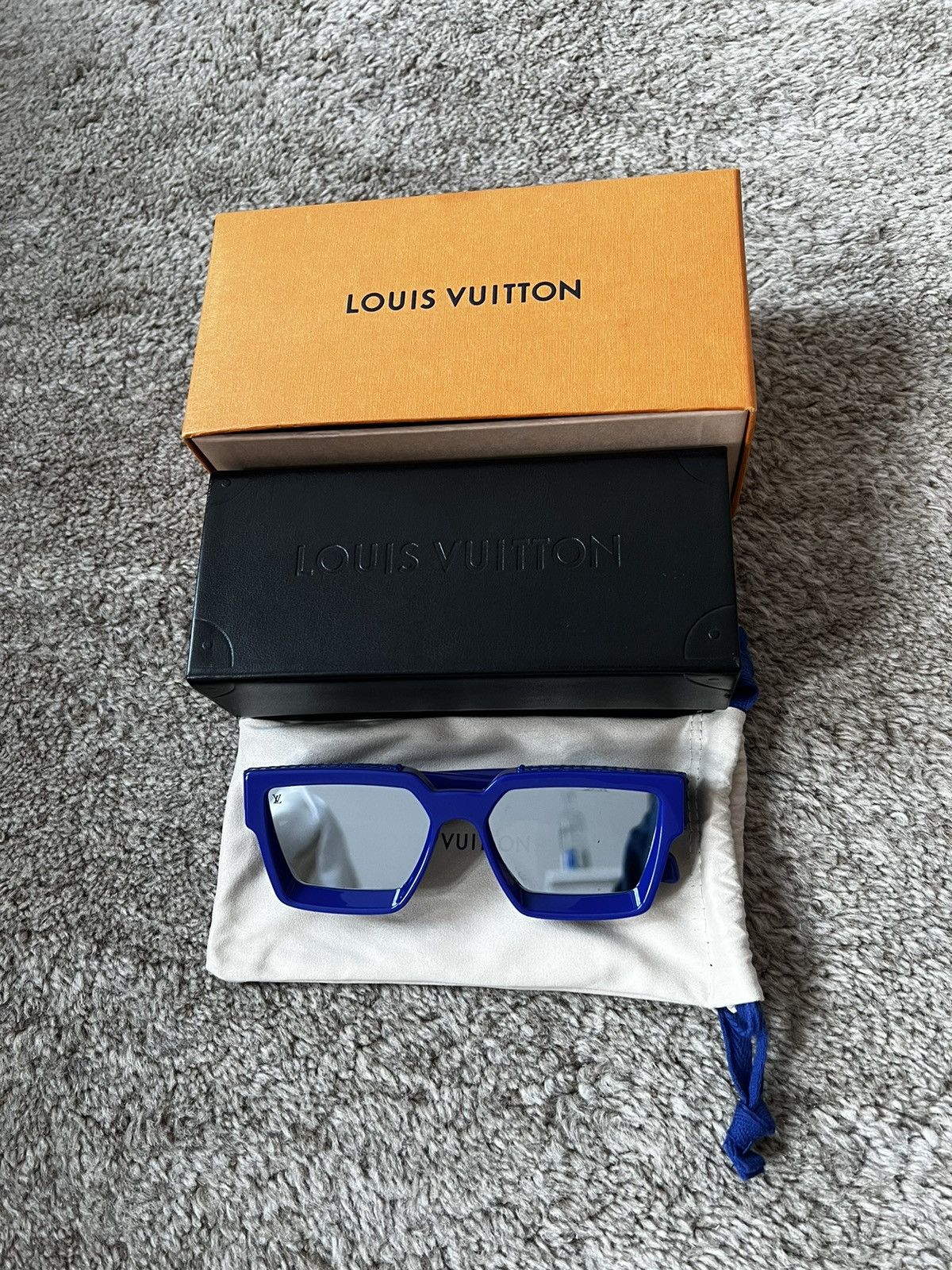 Pre-owned Louis Vuitton 1.1 Millionaires Sunglasses Cobalt