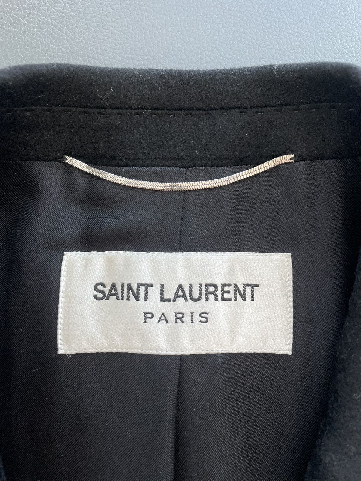 Hedi Slimane × Saint Laurent Paris × Yves Saint Laurent $4,200 Value Runway Saint Laurent Cashmere Wool Coat Size US L / EU 52-54 / 3 - 18 Thumbnail