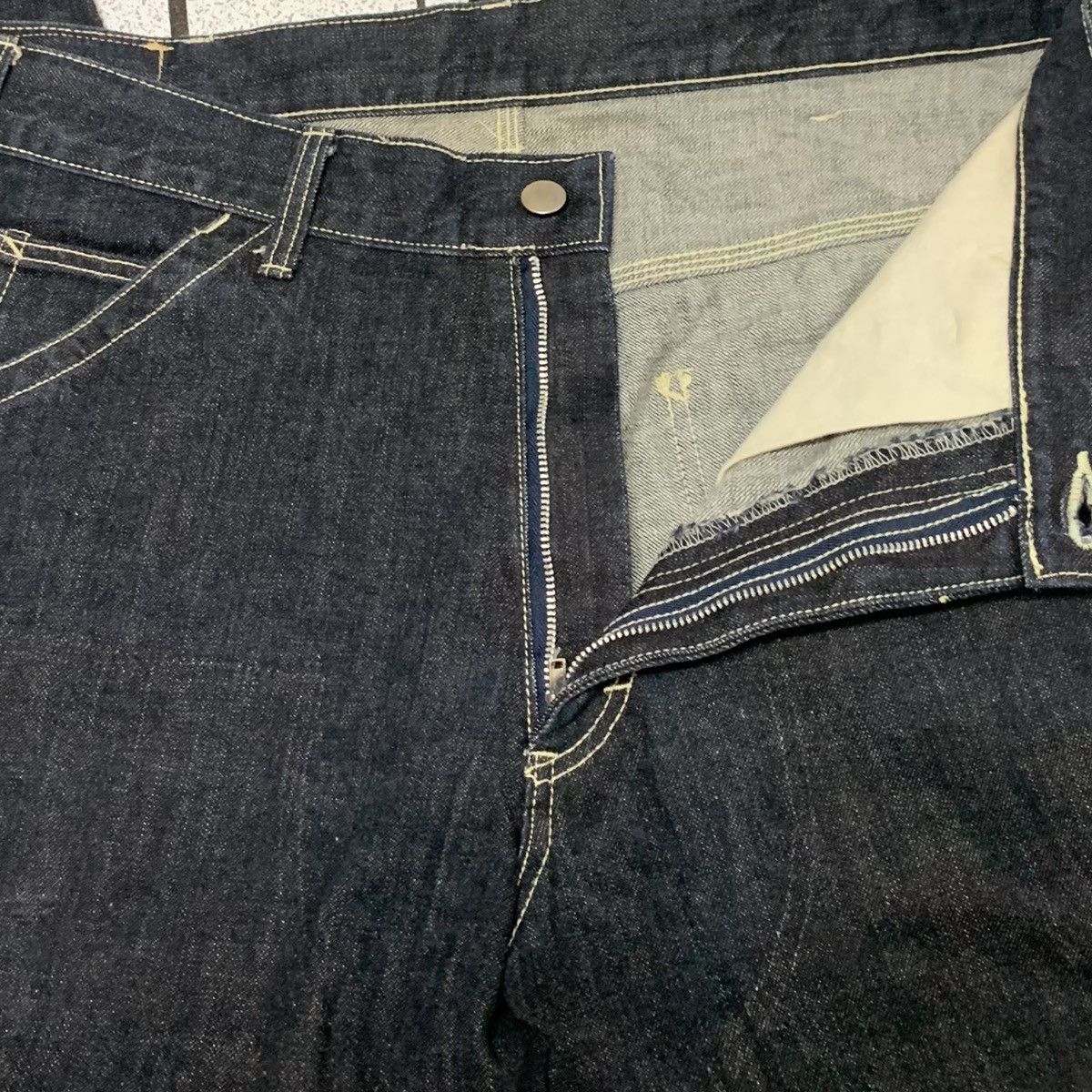 Sasquatchfabrix Worker Raw Denim Indigo Jeans Size US 33 - 10 Thumbnail