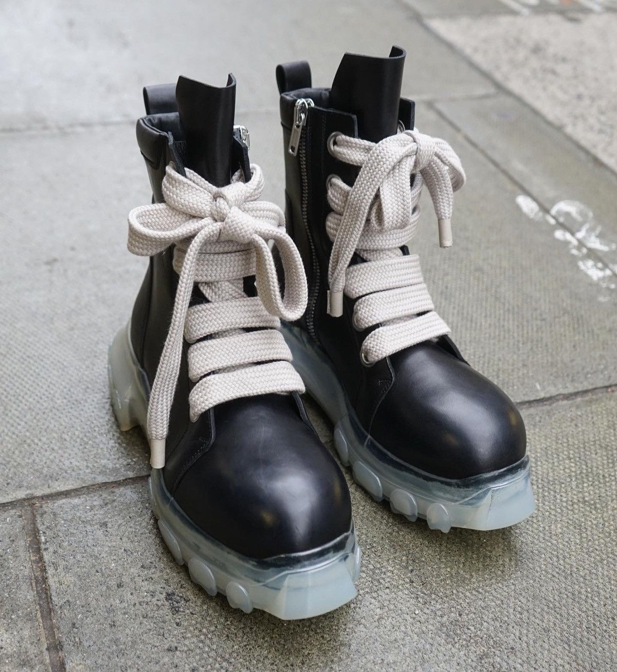 Rick Owens JUMBO LACED LACE UP BOZO TRACTORS | Grailed