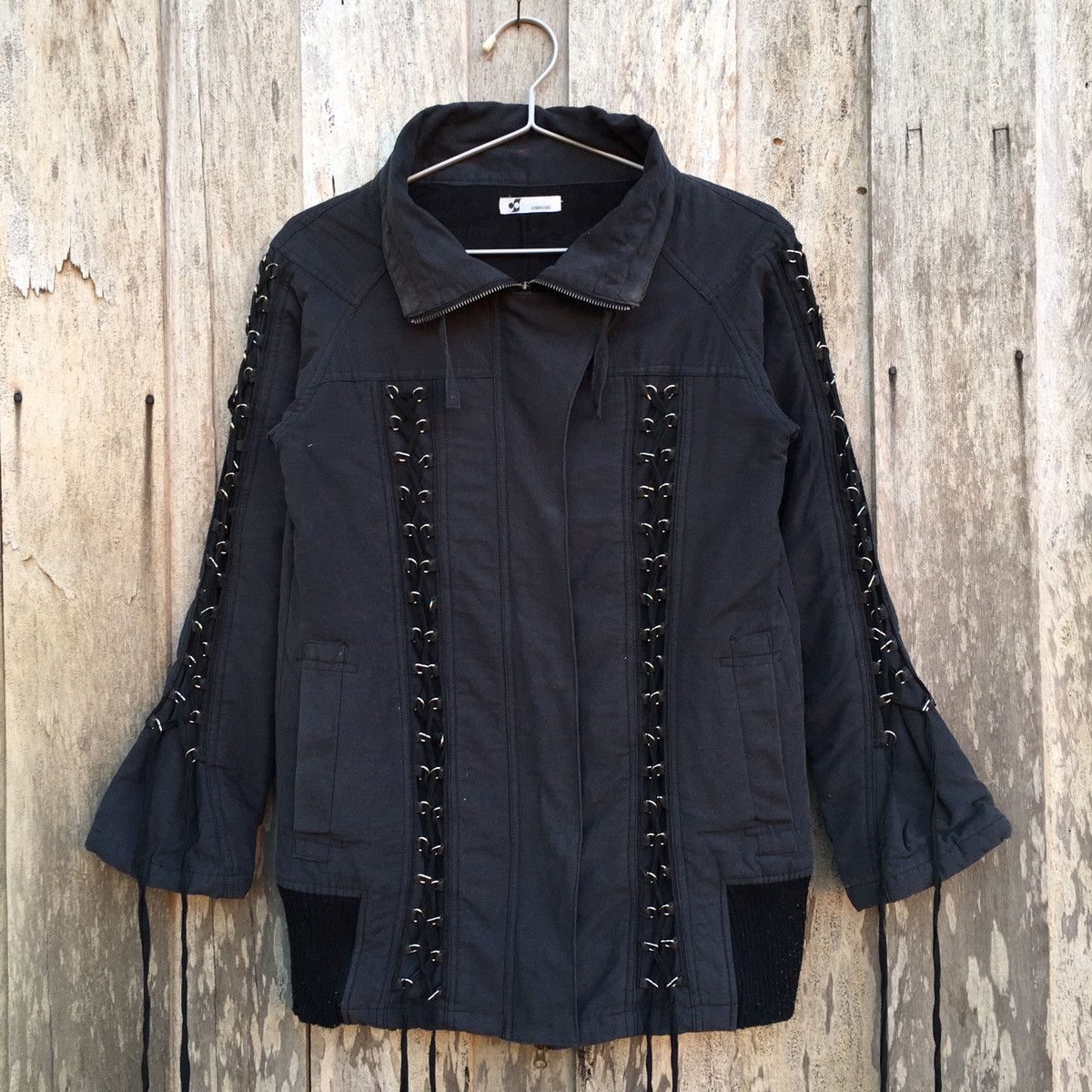 Japanese Brand Osmosis Zipper Button Jacket Lace Up Punk OutWear Size M / US 6-8 / IT 42-44 - 1 Thumbnail