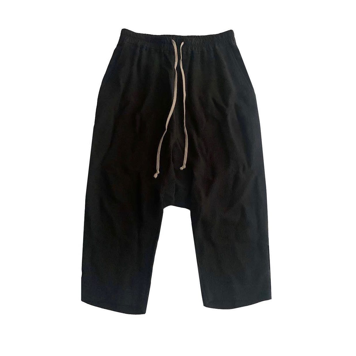 image of Rick Owens Cropped Pants in Black, Men's (Size 30)