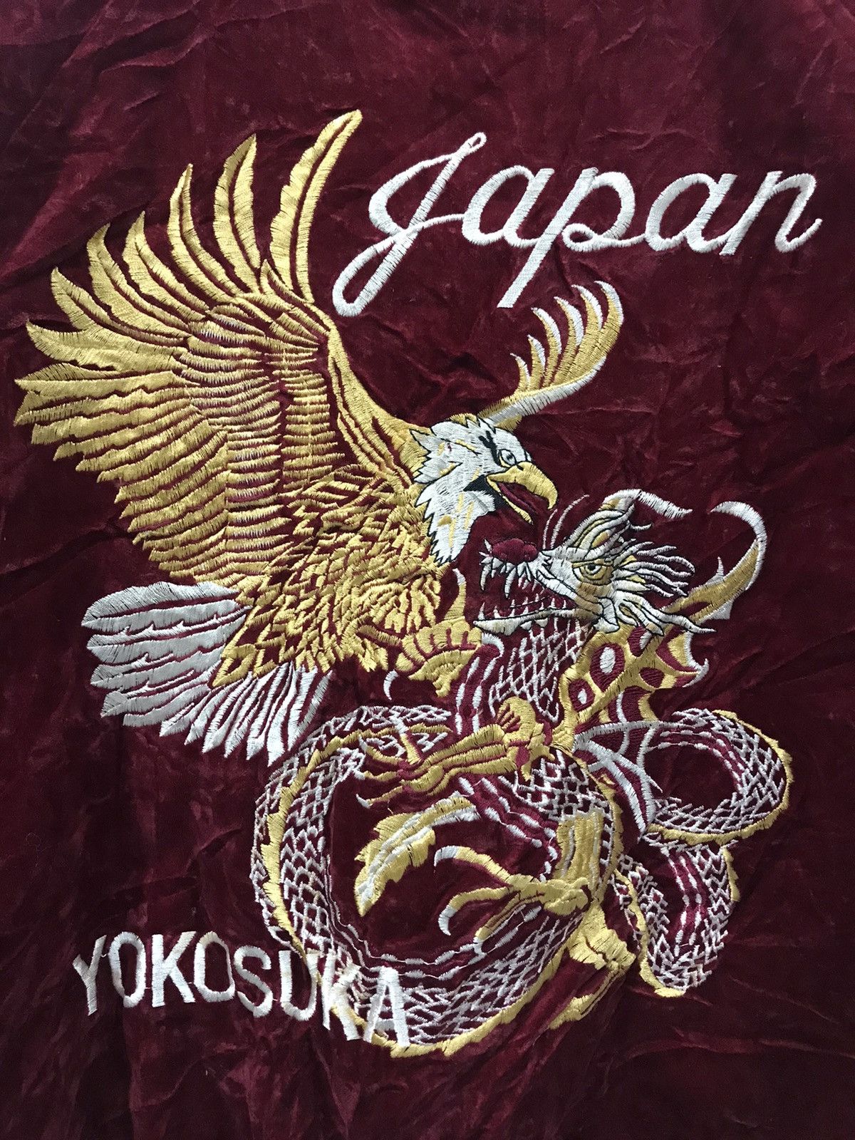 Japanese Brand JUNGLE STORM Japan Velvet Sukajan Quilted Dragon Embroidery Size US L / EU 52-54 / 3 - 8 Thumbnail