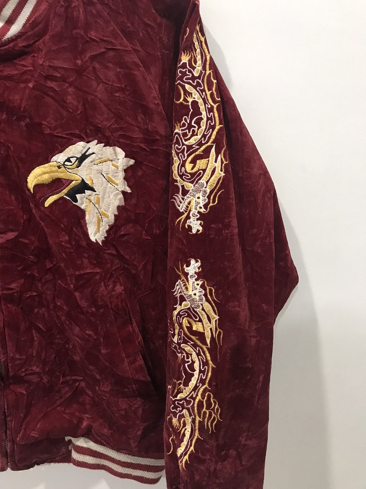 Japanese Brand JUNGLE STORM Japan Velvet Sukajan Quilted Dragon Embroidery Size US L / EU 52-54 / 3 - 6 Thumbnail