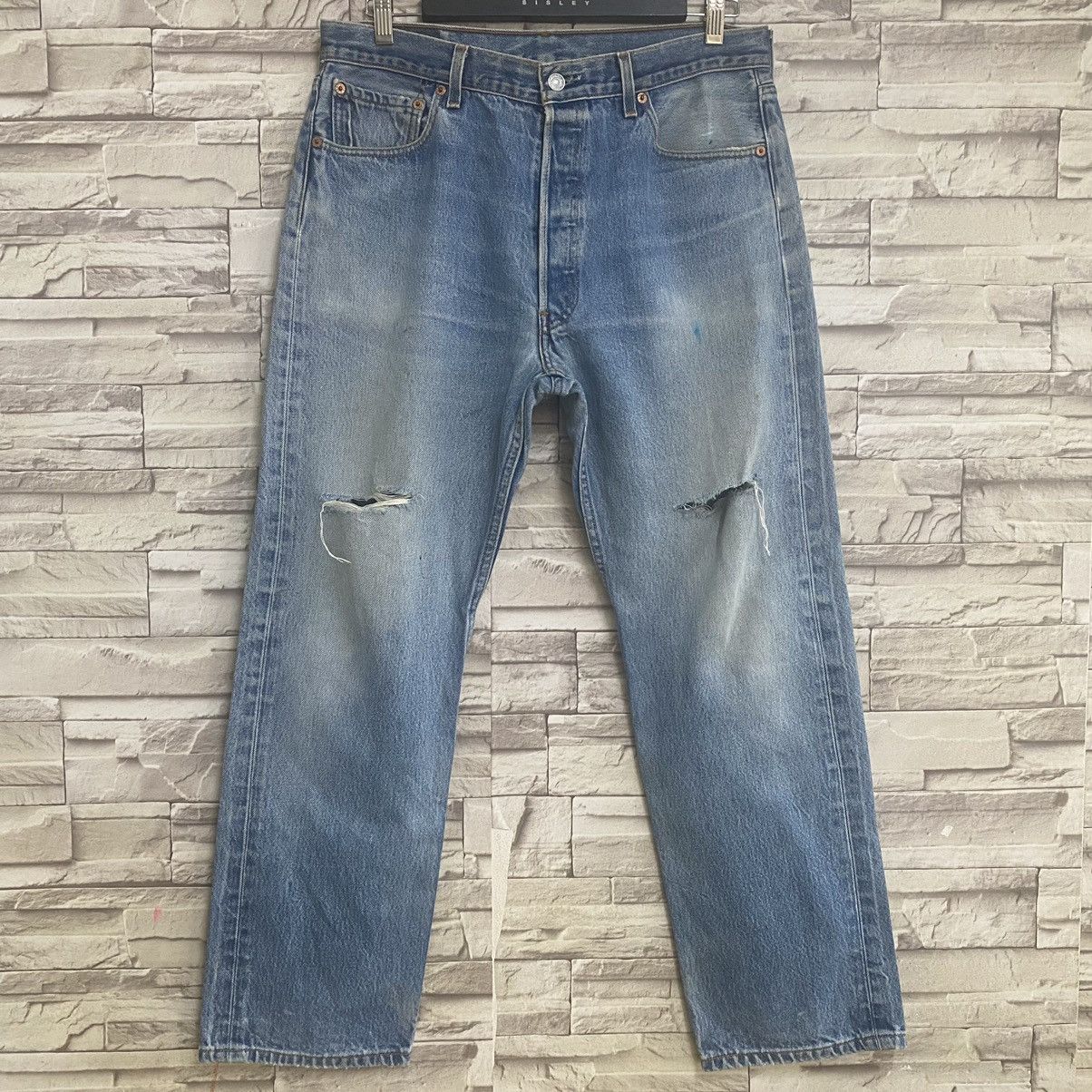 Levi's Vintage Levis 501xx Distressed Jeans 34x30 Size US 34 / EU 50 - 3 Thumbnail
